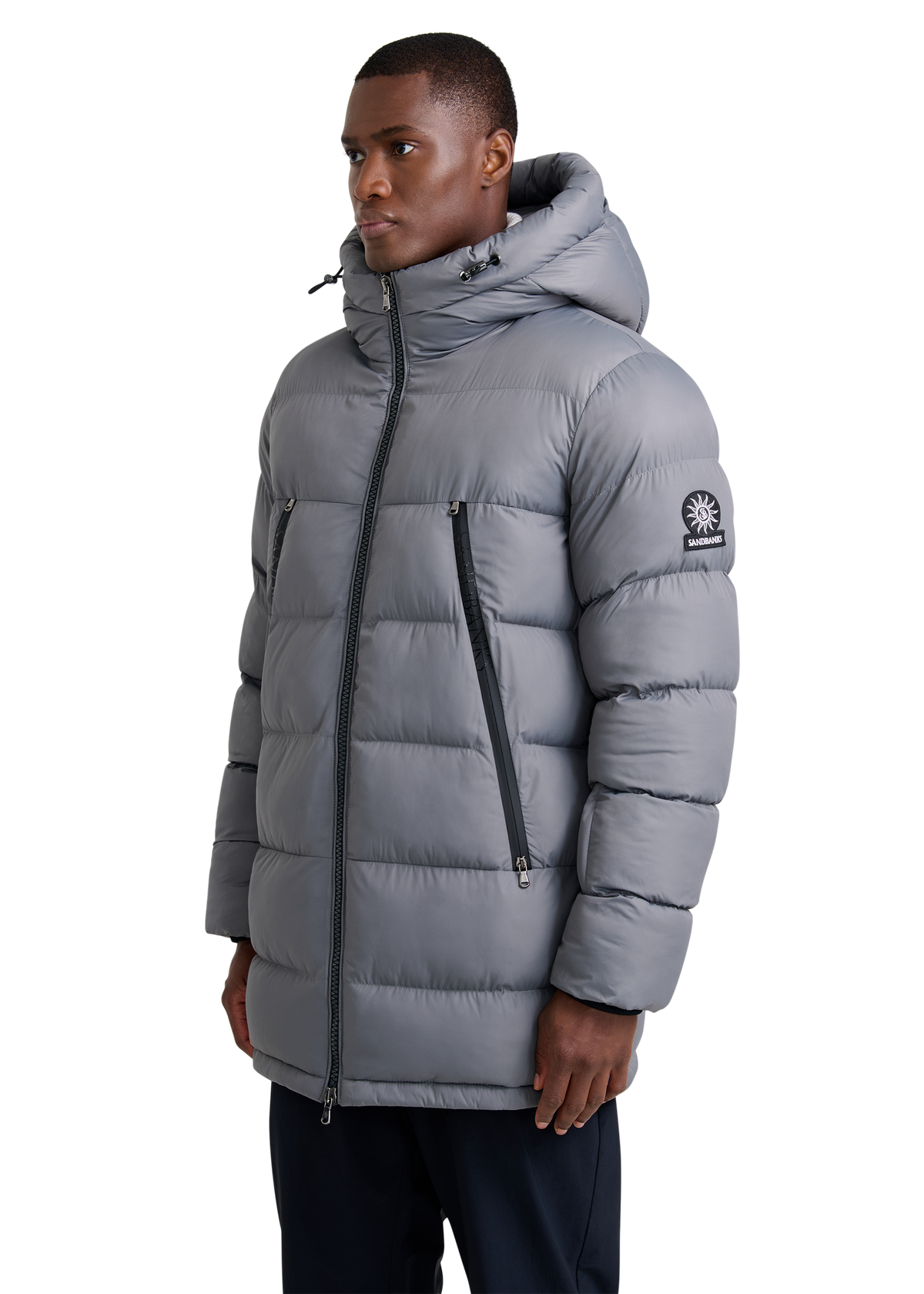 Sandbanks Ravine Mid Puffer Jacket - Charcoal