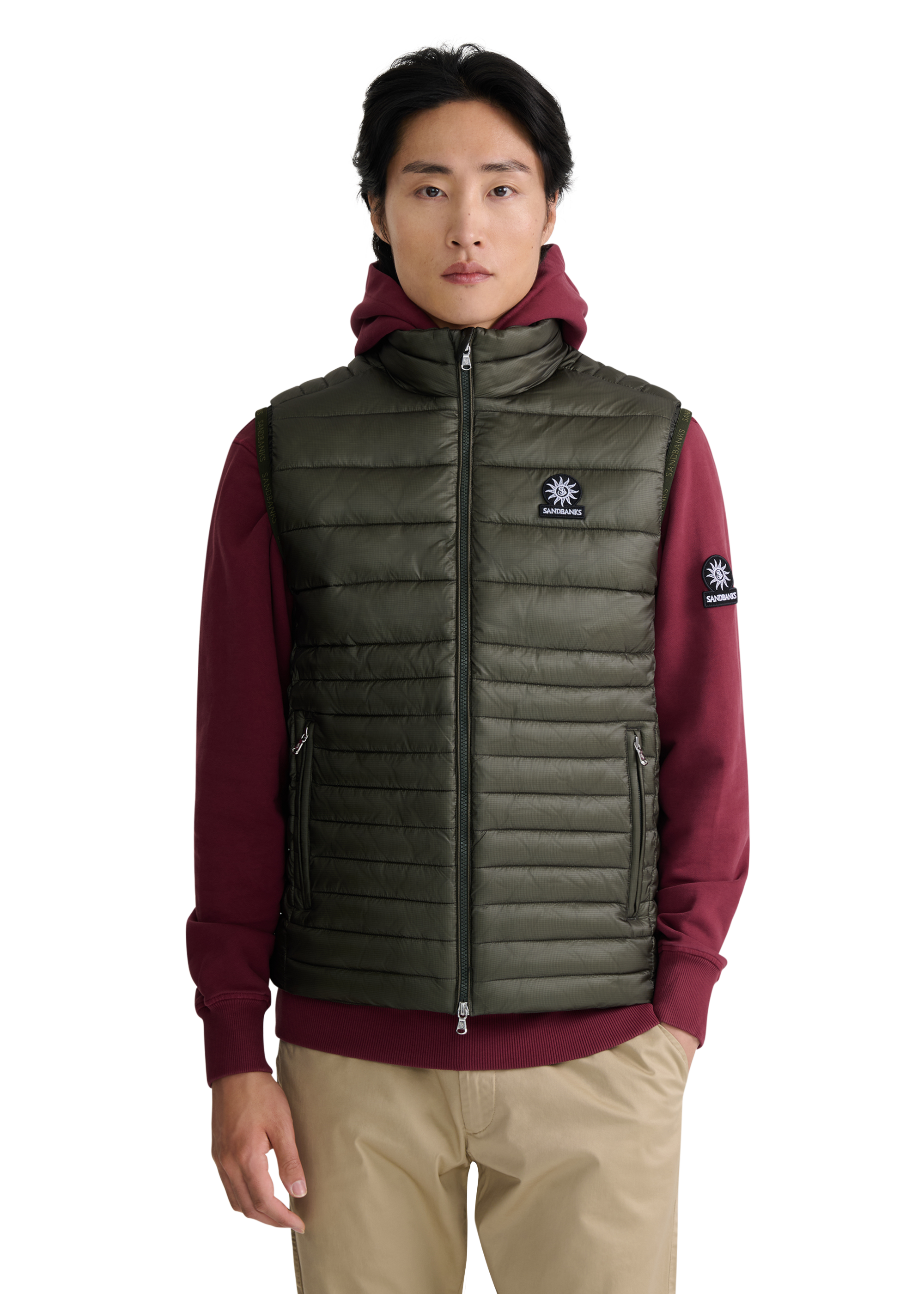 Sandbanks Ripstop Micro Puffer Gilet - Olive
