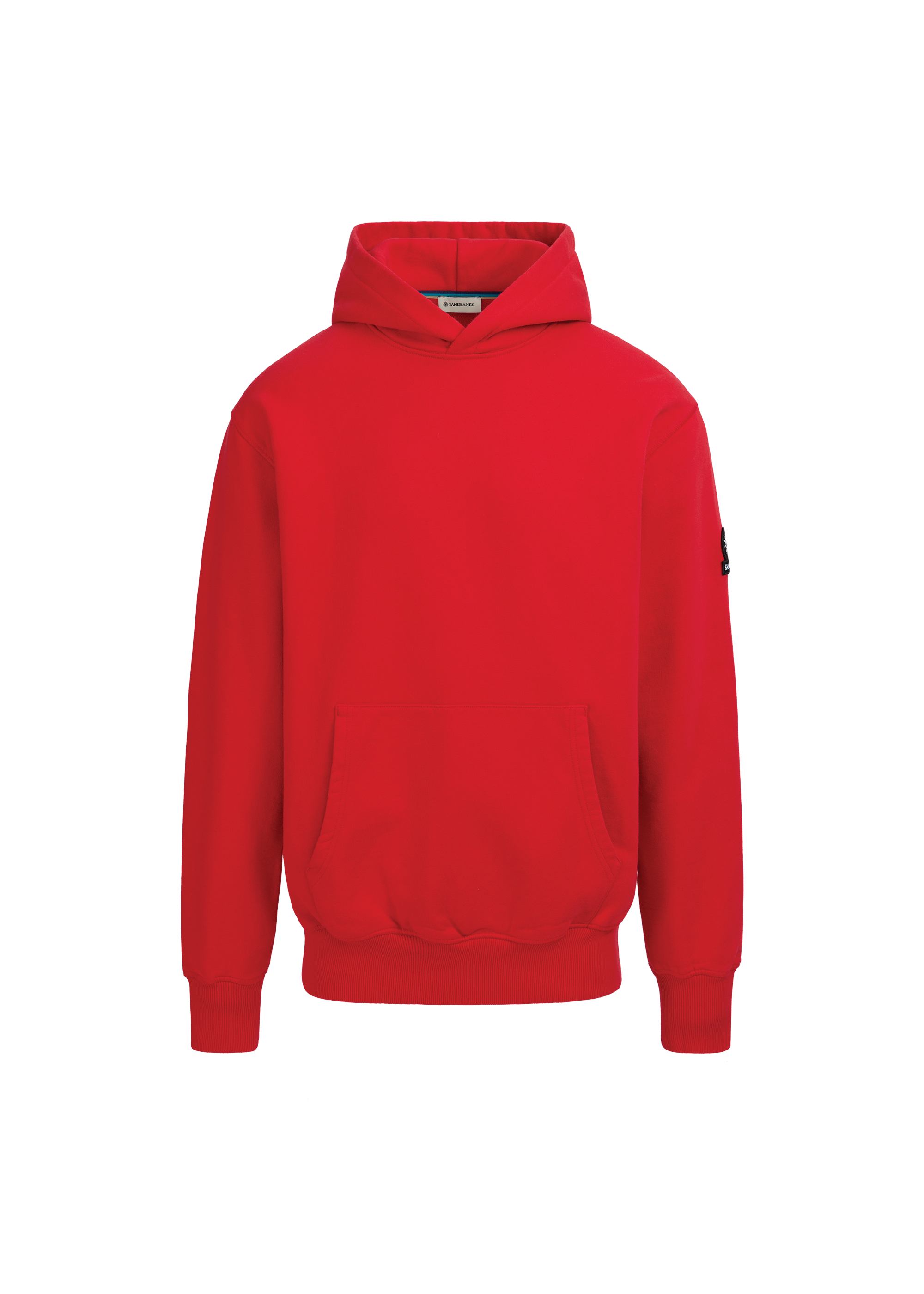 Sandbanks Badge Logo Hoodie - Red