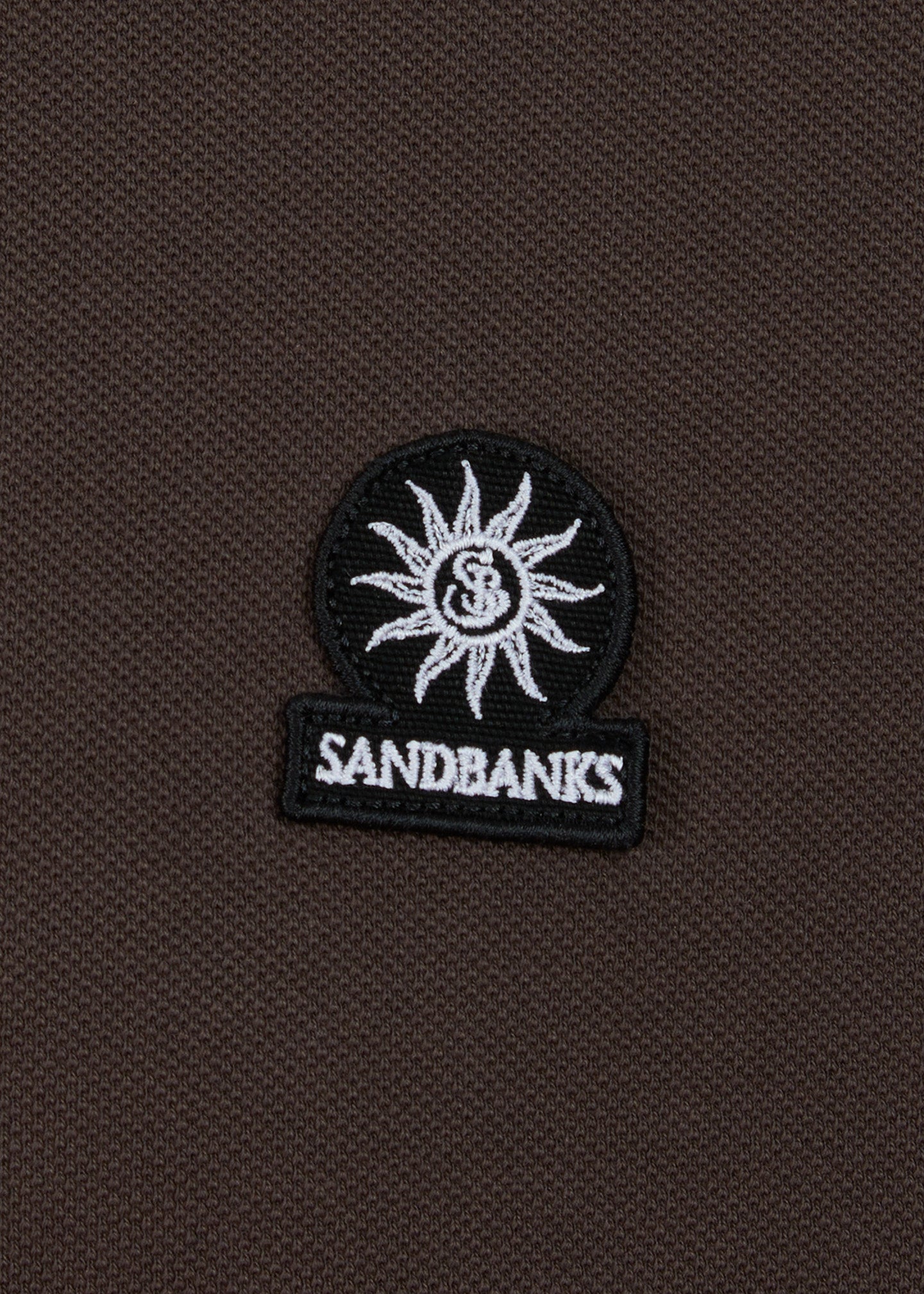 Sandbanks Badge Logo Polo Shirt - Walnut Brown