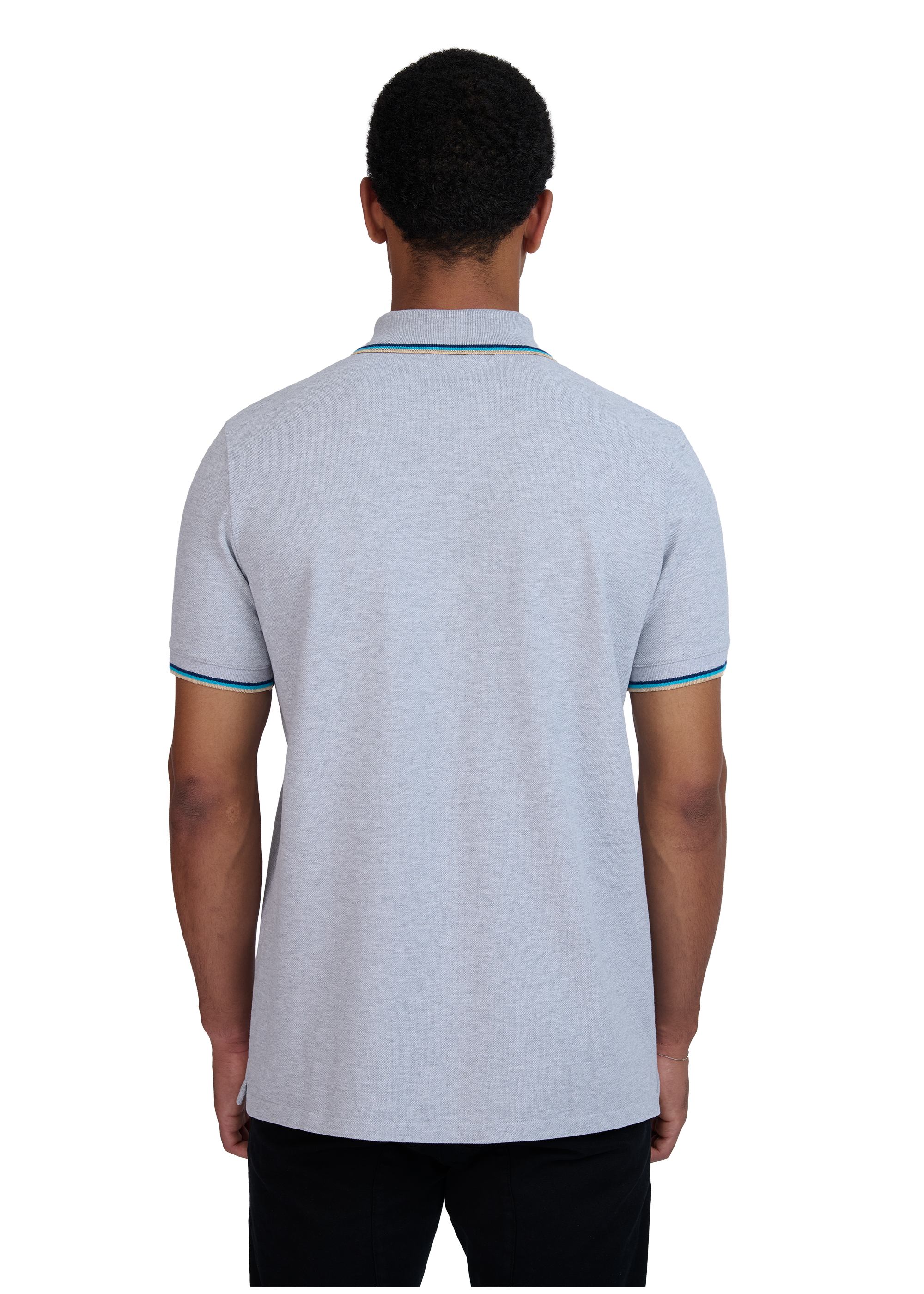 Sandbanks Badge Logo Polo Shirt - Grey Marl