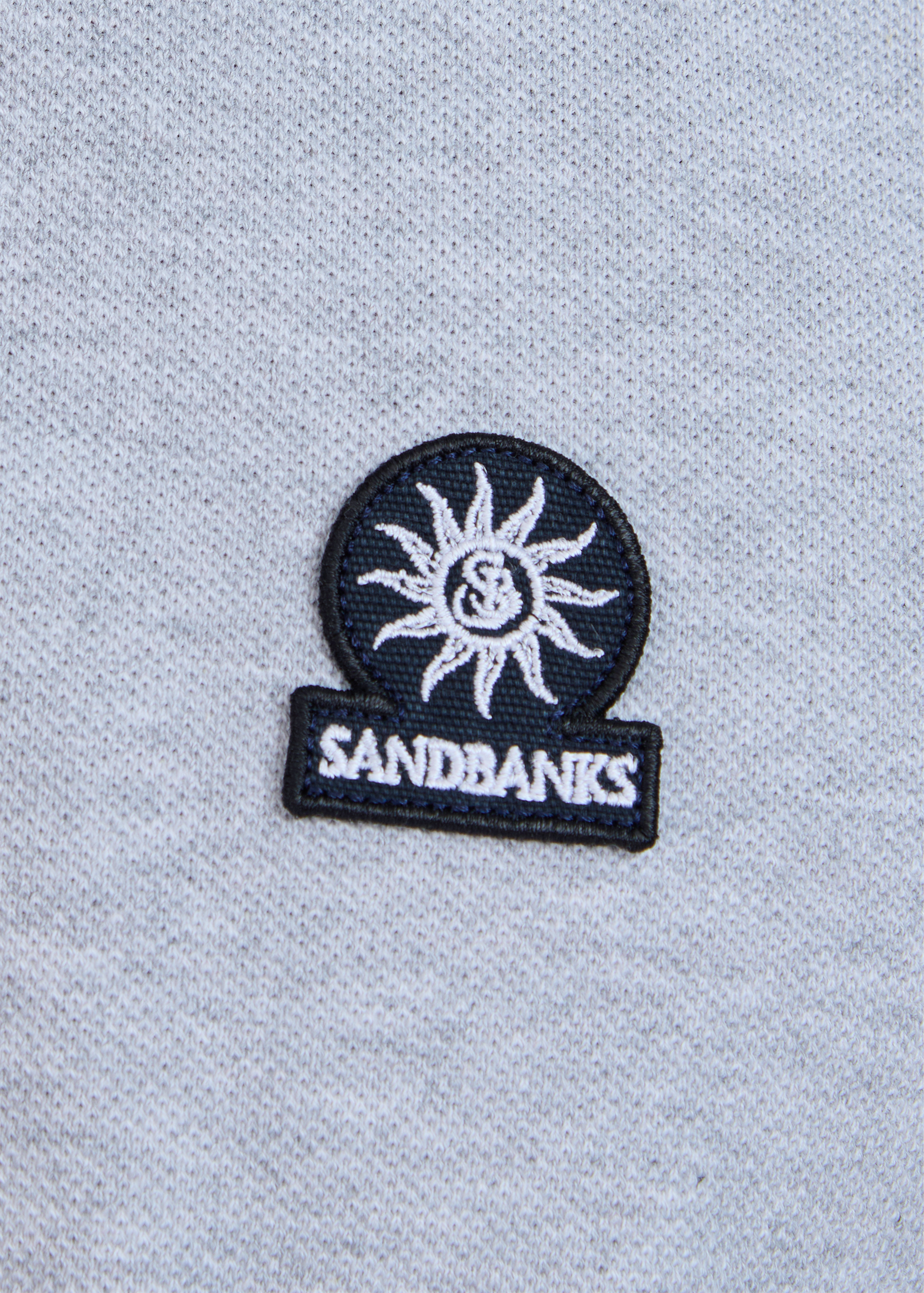 Sandbanks Badge Logo Polo Shirt - Grey Marl