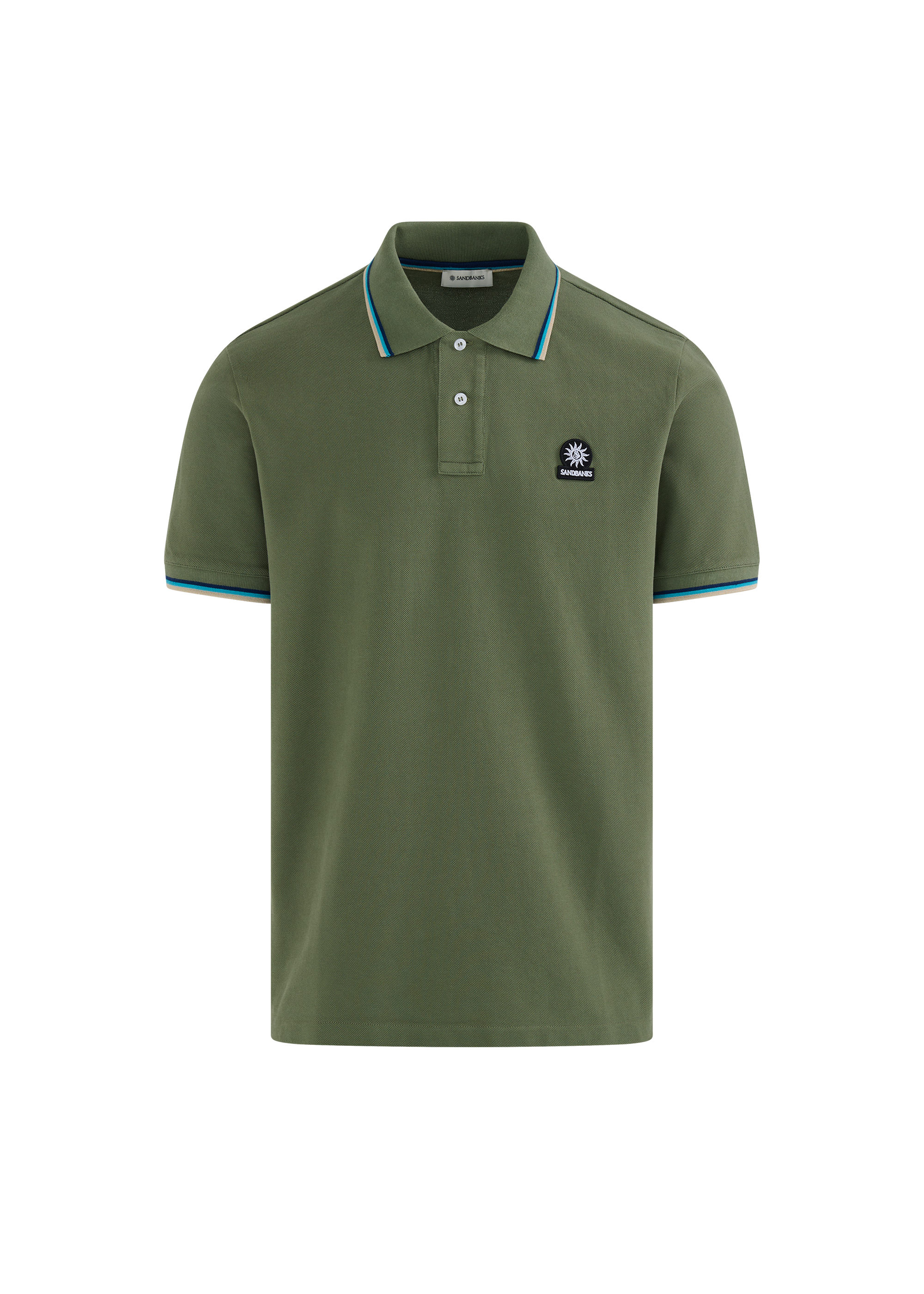 Sandbanks Badge Logo Polo Shirt - Olive