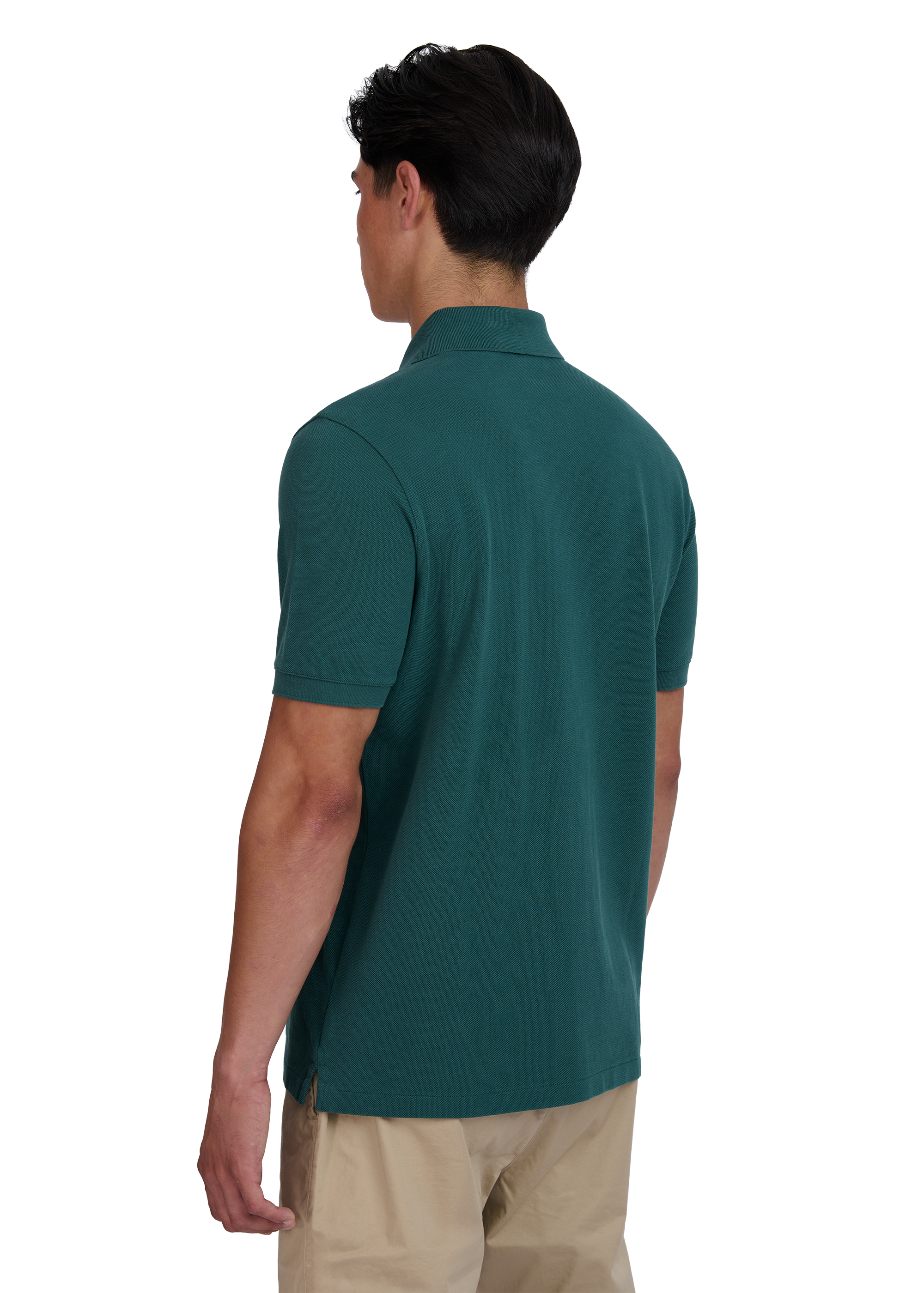 Sandbanks Badge Logo Pique Polo Shirt - Emerald Green