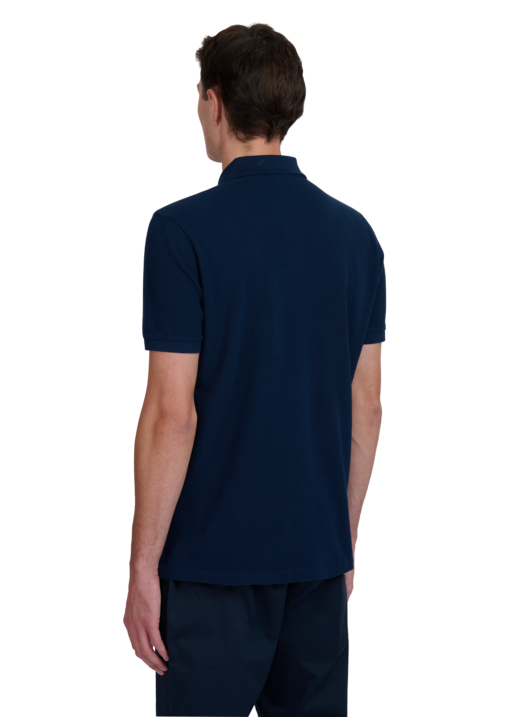Sandbanks Embroidered Collar Pique Polo Shirt - Navy