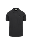 Black polo shirt with sandbanks logo on the right