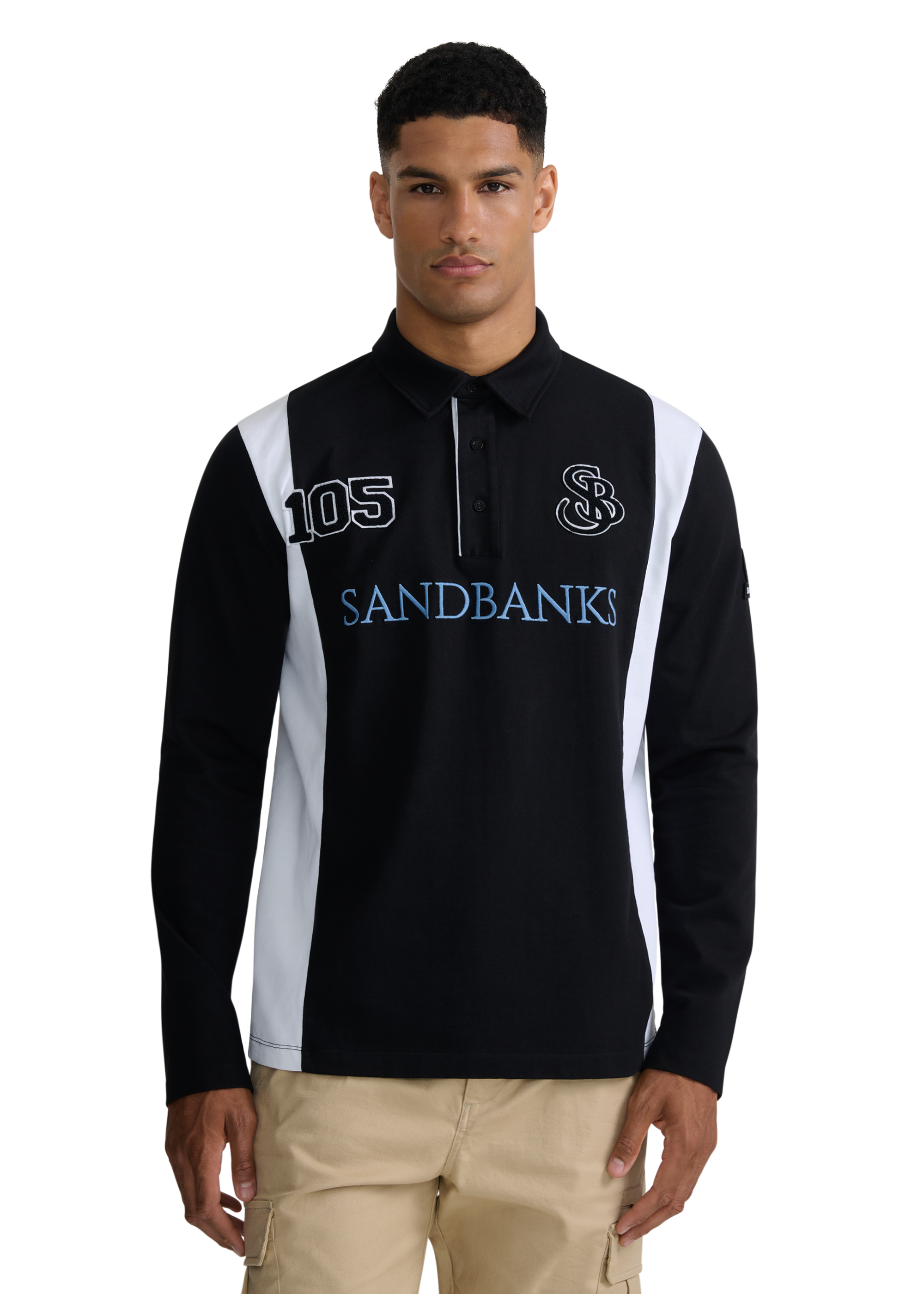 Sandbanks Studio 105 Rugby Shirt - Black