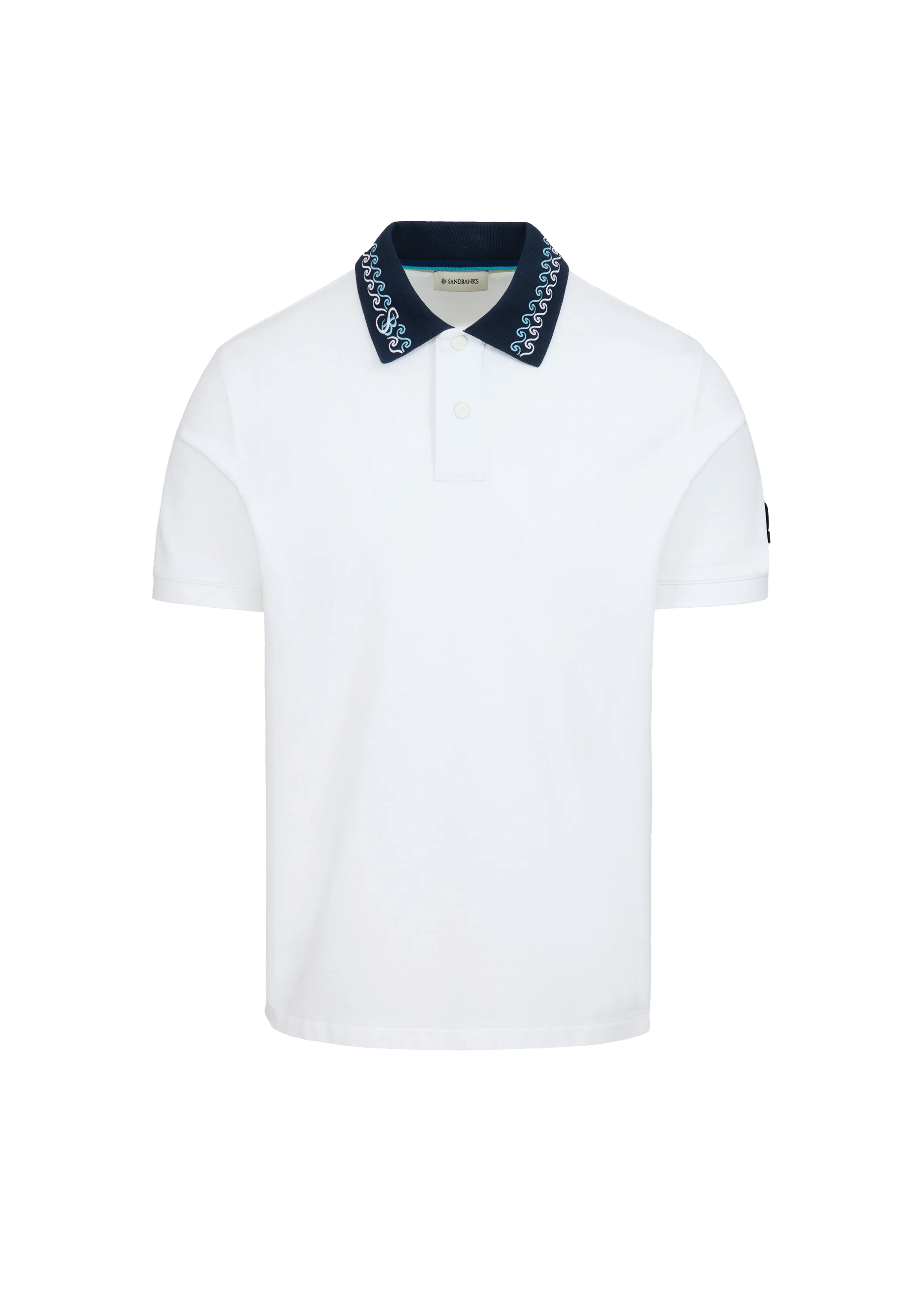 Sandbanks Embroidered Collar Polo Shirt - White