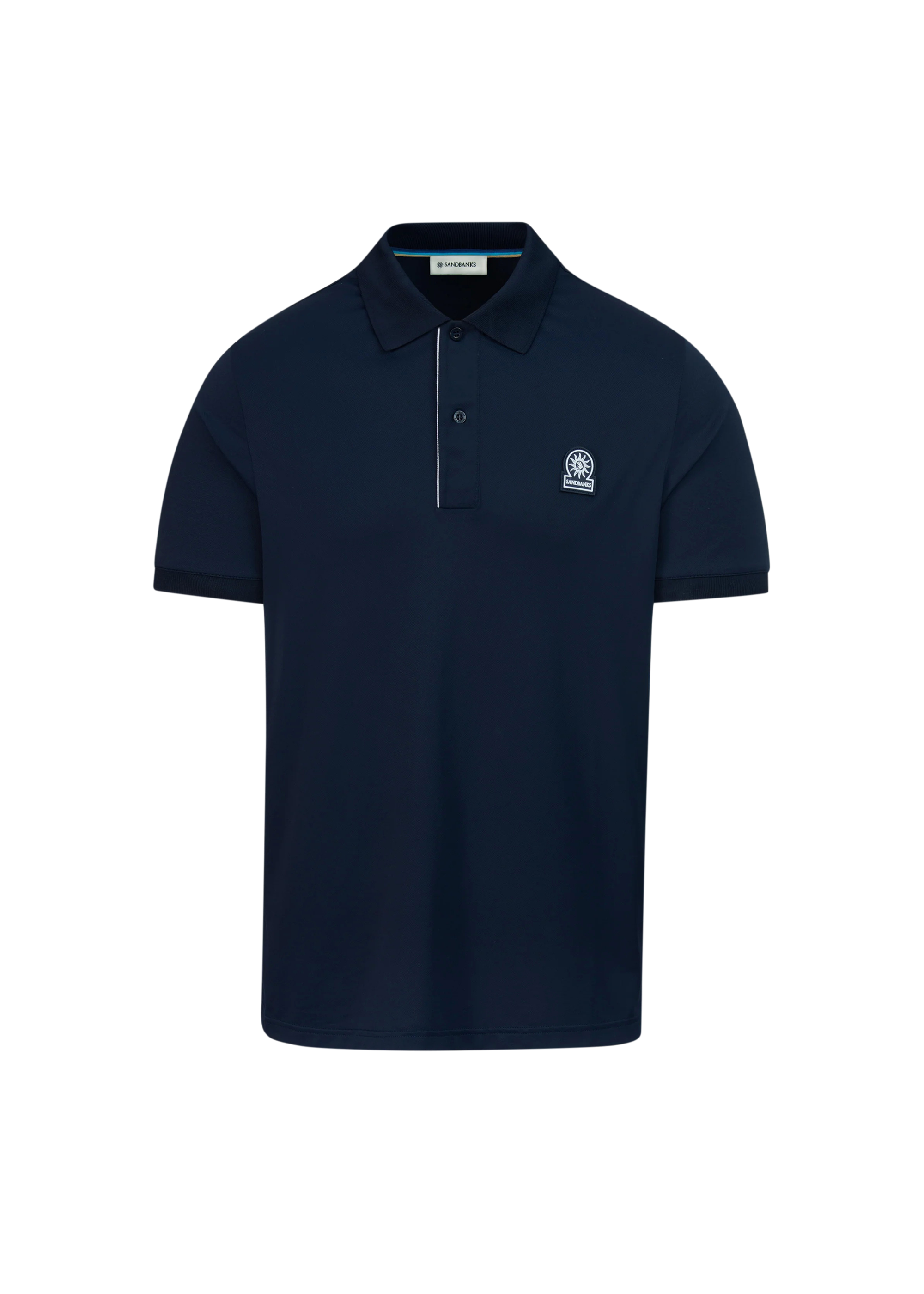 Sandbanks Contrast Placket Polo Shirt - Navy