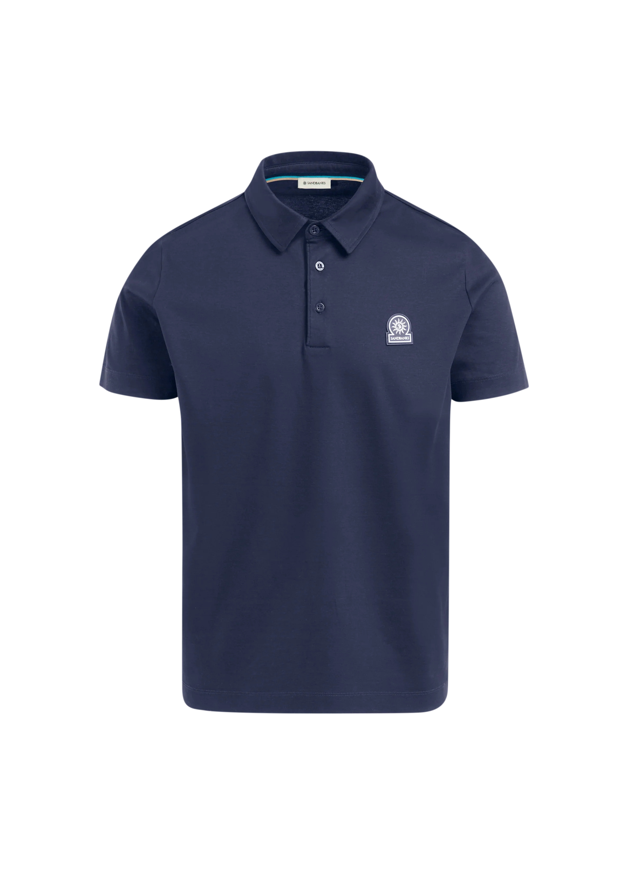 Sandbanks Self Fabric Polo Shirt - Navy