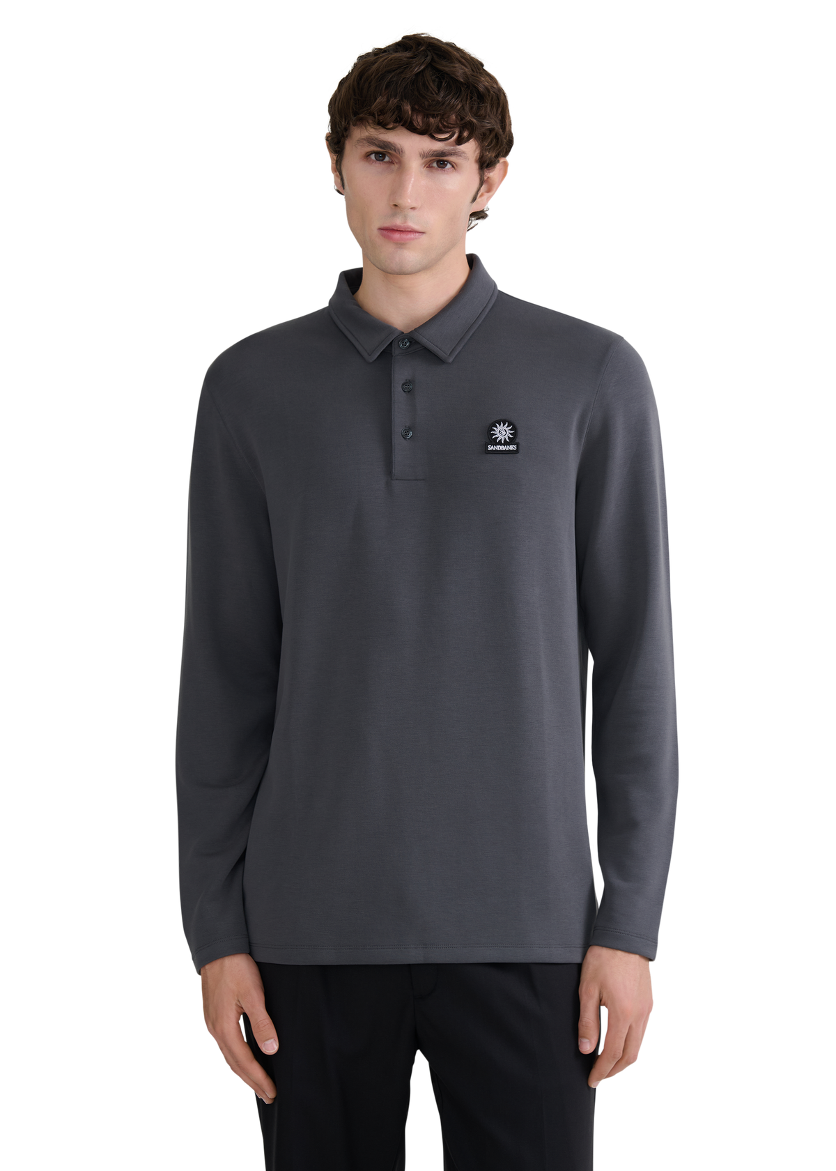 Tonal Soft Touch Polo Shirt - Anthracite