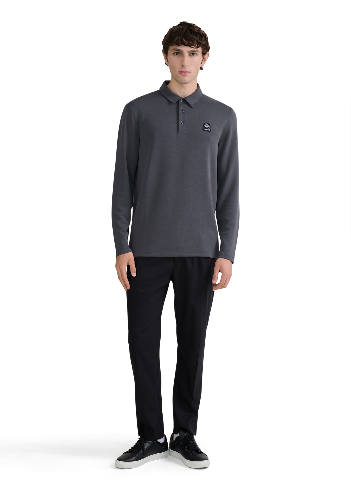 Tonal Soft Touch Polo Shirt - Anthracite