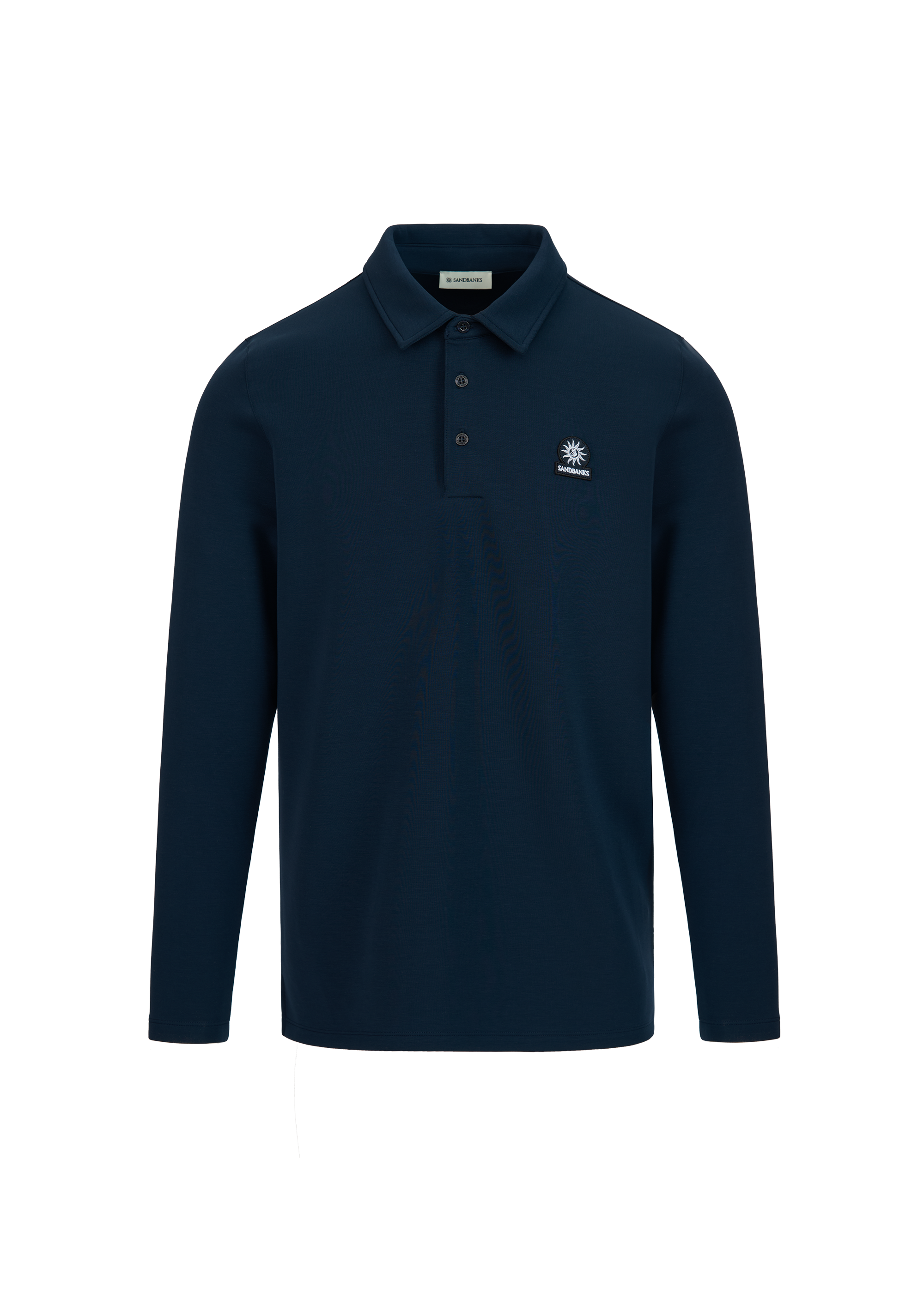 Sandbanks Modal Long Sleeve Polo - Navy