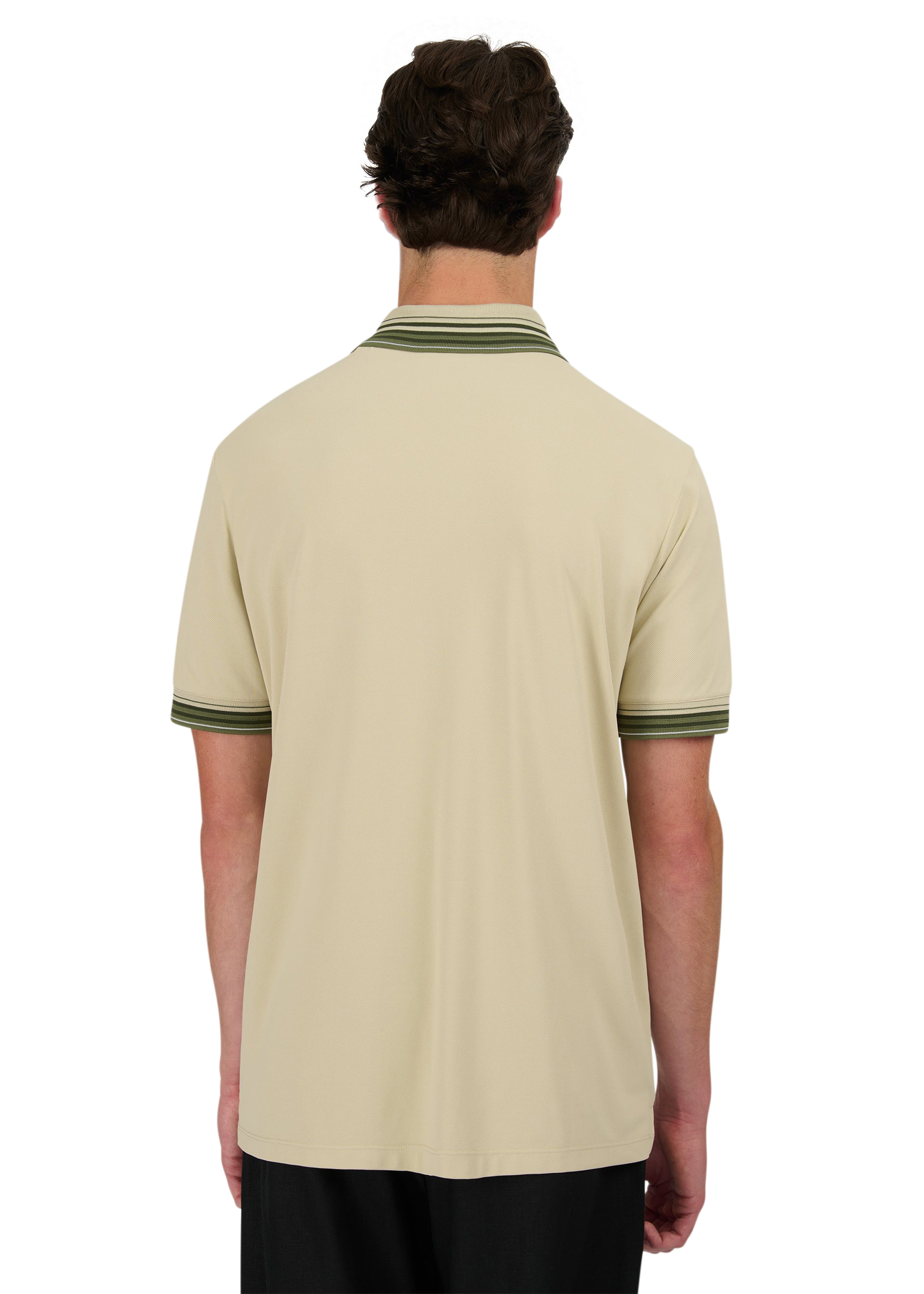 Sandbanks Gradient Rib Polo Shirt - Stone