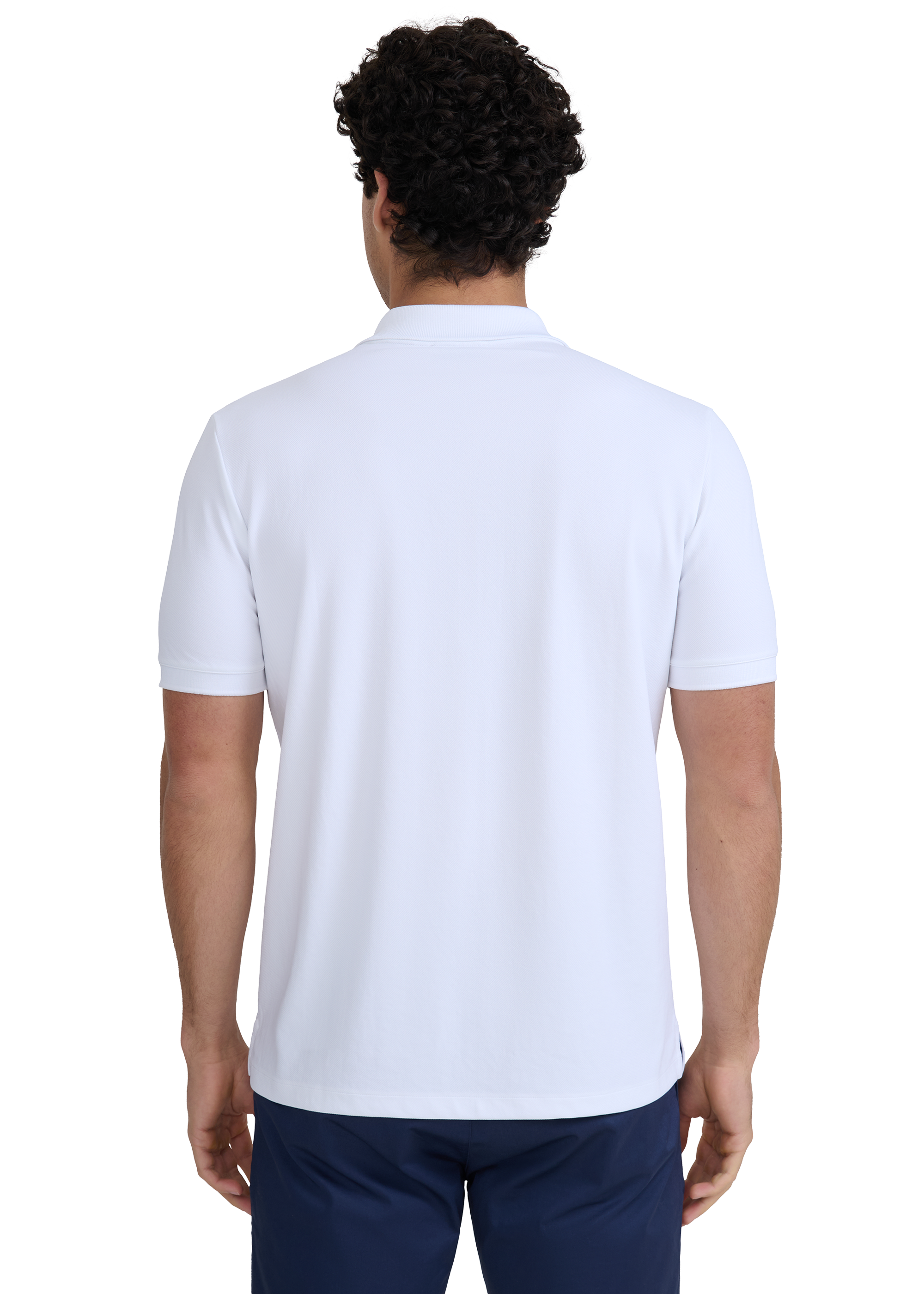 Tri-Colour Zip Polo Shirt - White