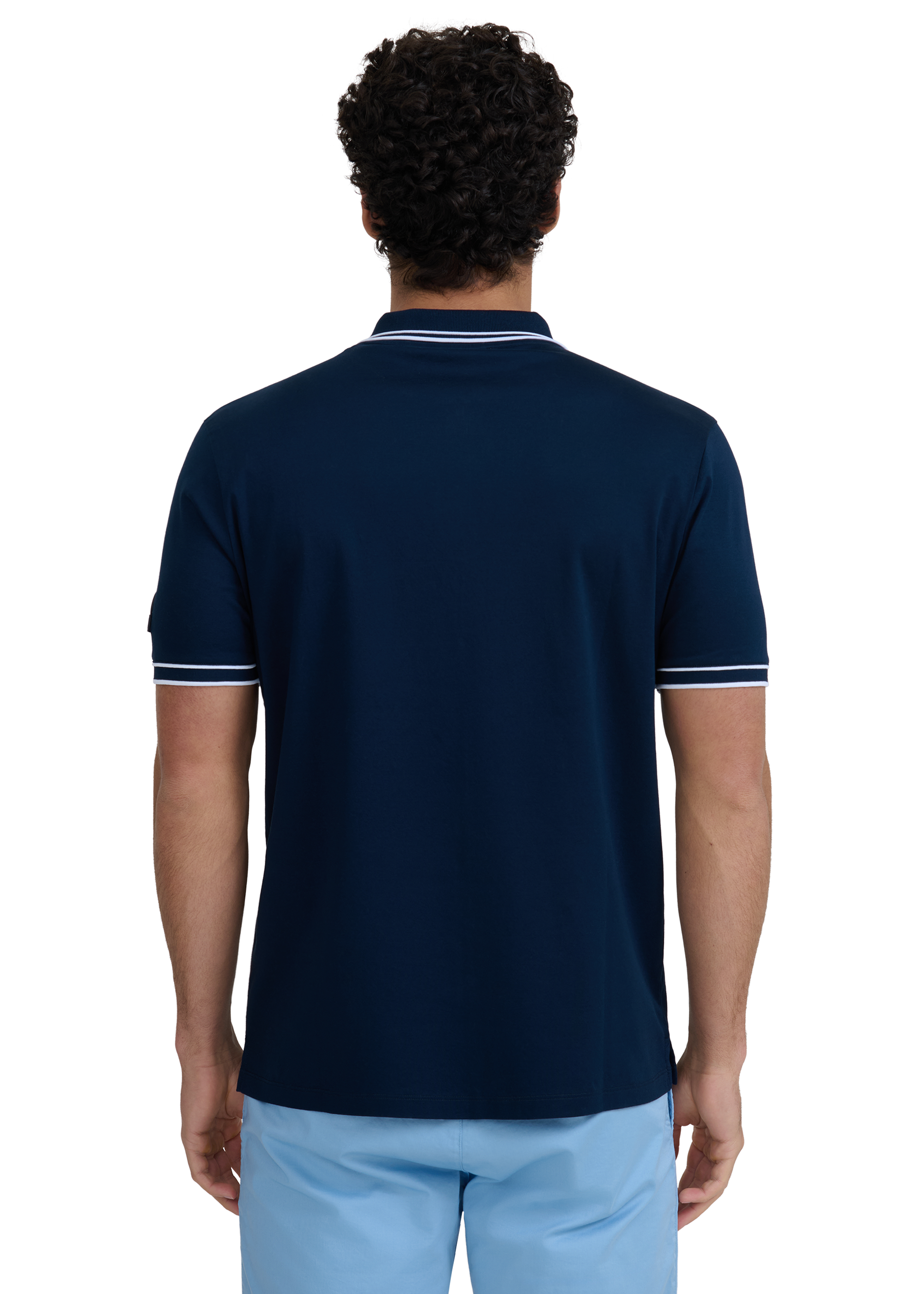 Silicone Zip Polo Shirt - Navy