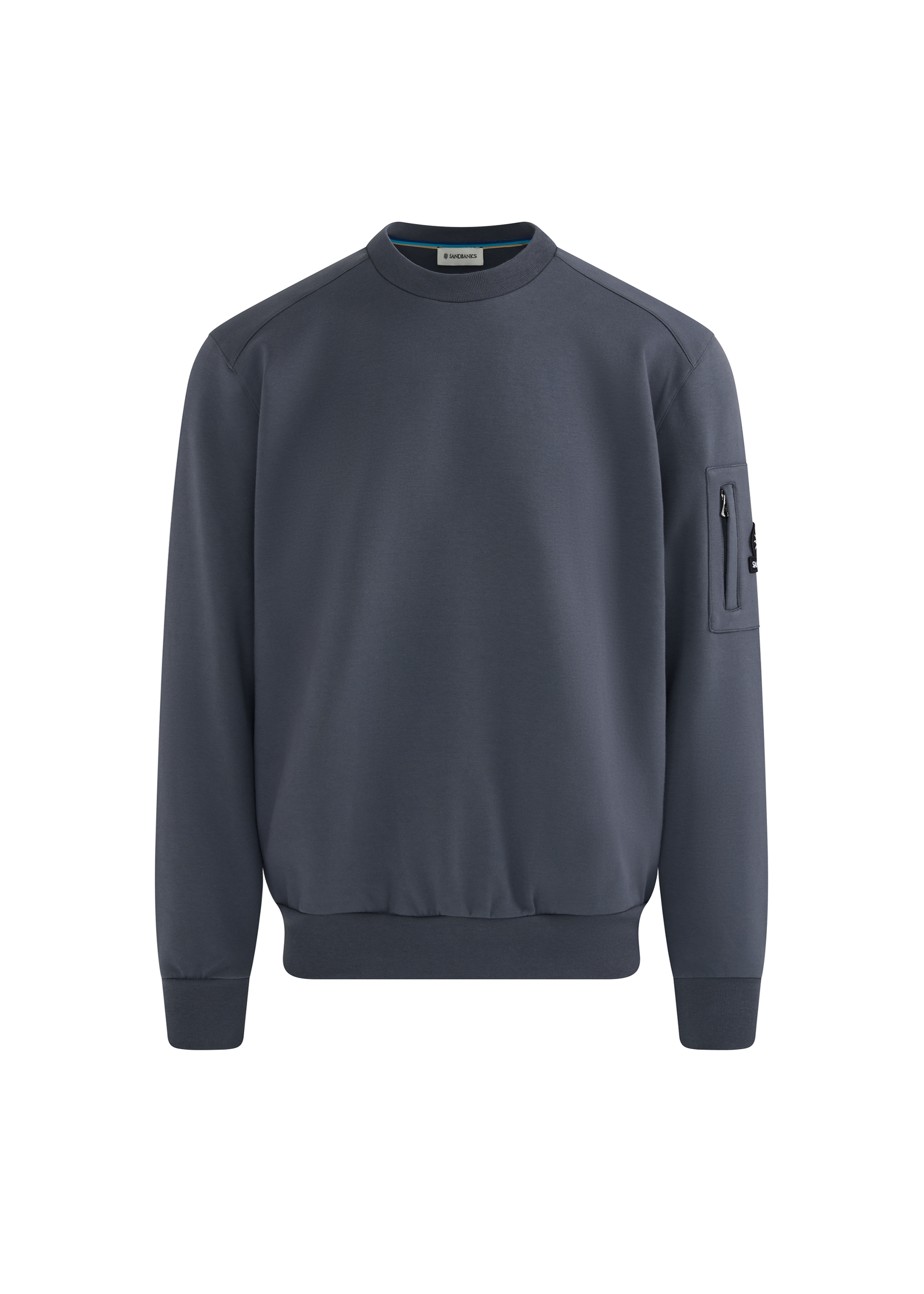 Zip Pocket Interlock Sweatshirt - Anthracite