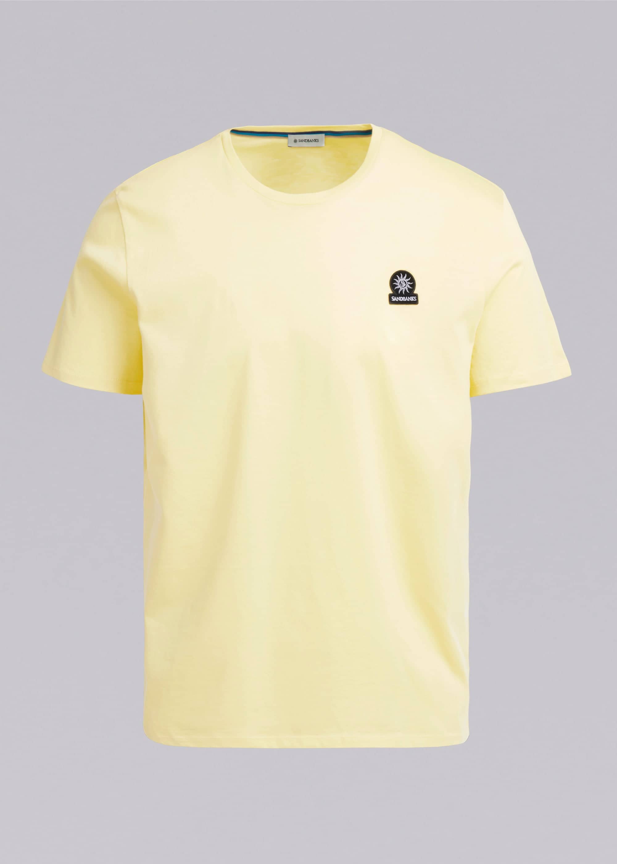 Sandbanks Badge Logo T-Shirt - Light Yellow - Sandbanks