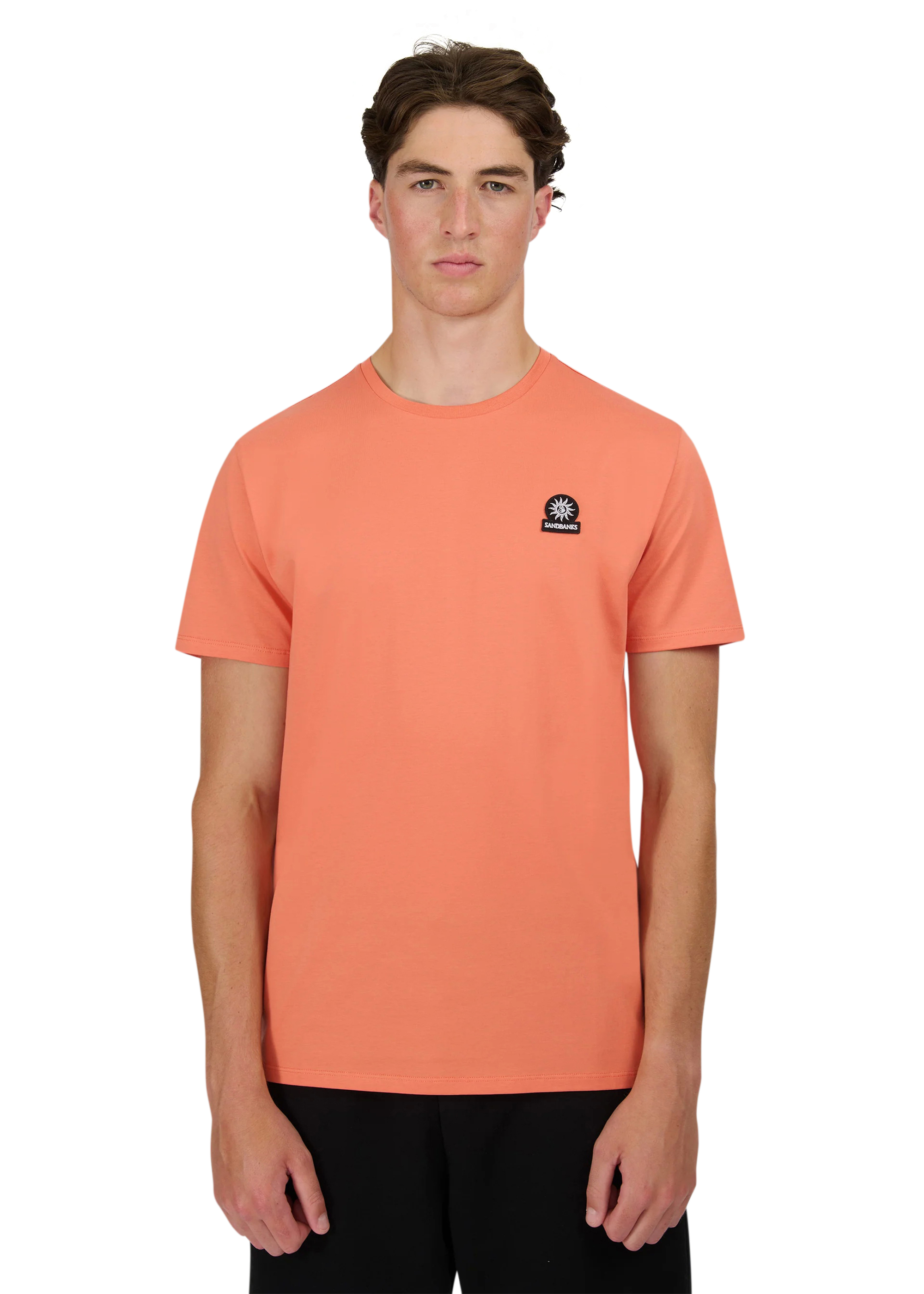 Sandbanks Badge Logo T-Shirt - Coral