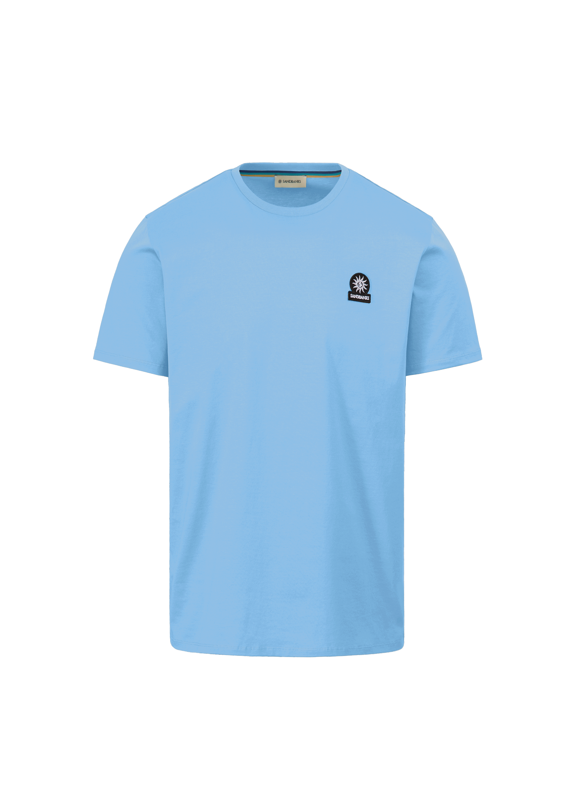 Sandbanks Badge Logo T-Shirt - Dusty Blue - Sandbanks