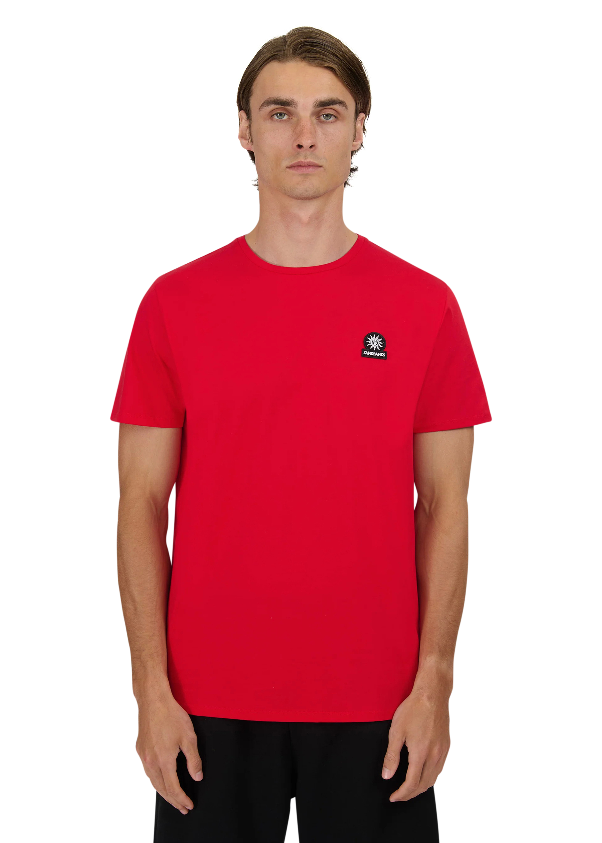 Sandbanks Badge Logo T-Shirt - Red
