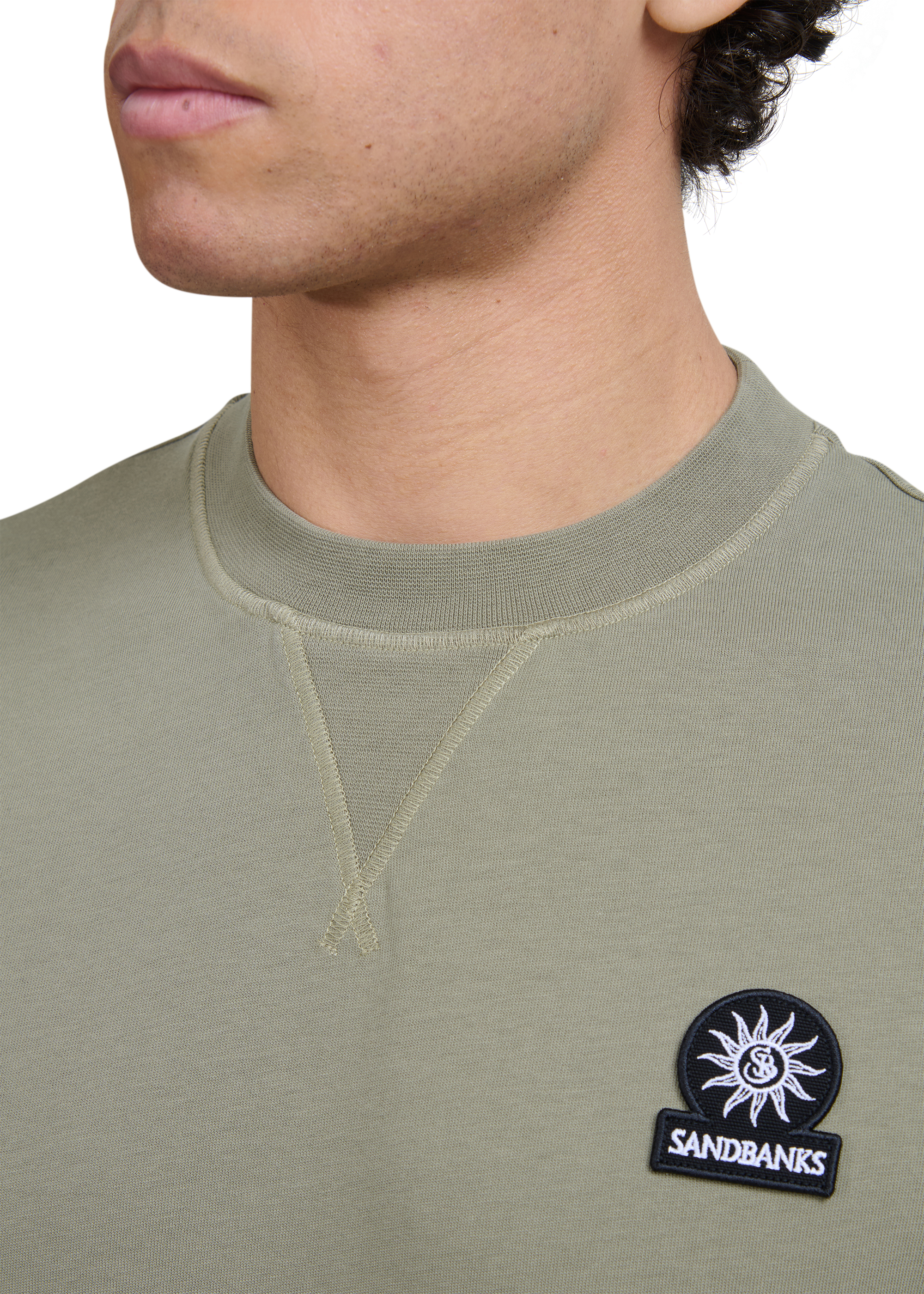 Sandbanks Double Jersey Collegiate T-Shirt - Army