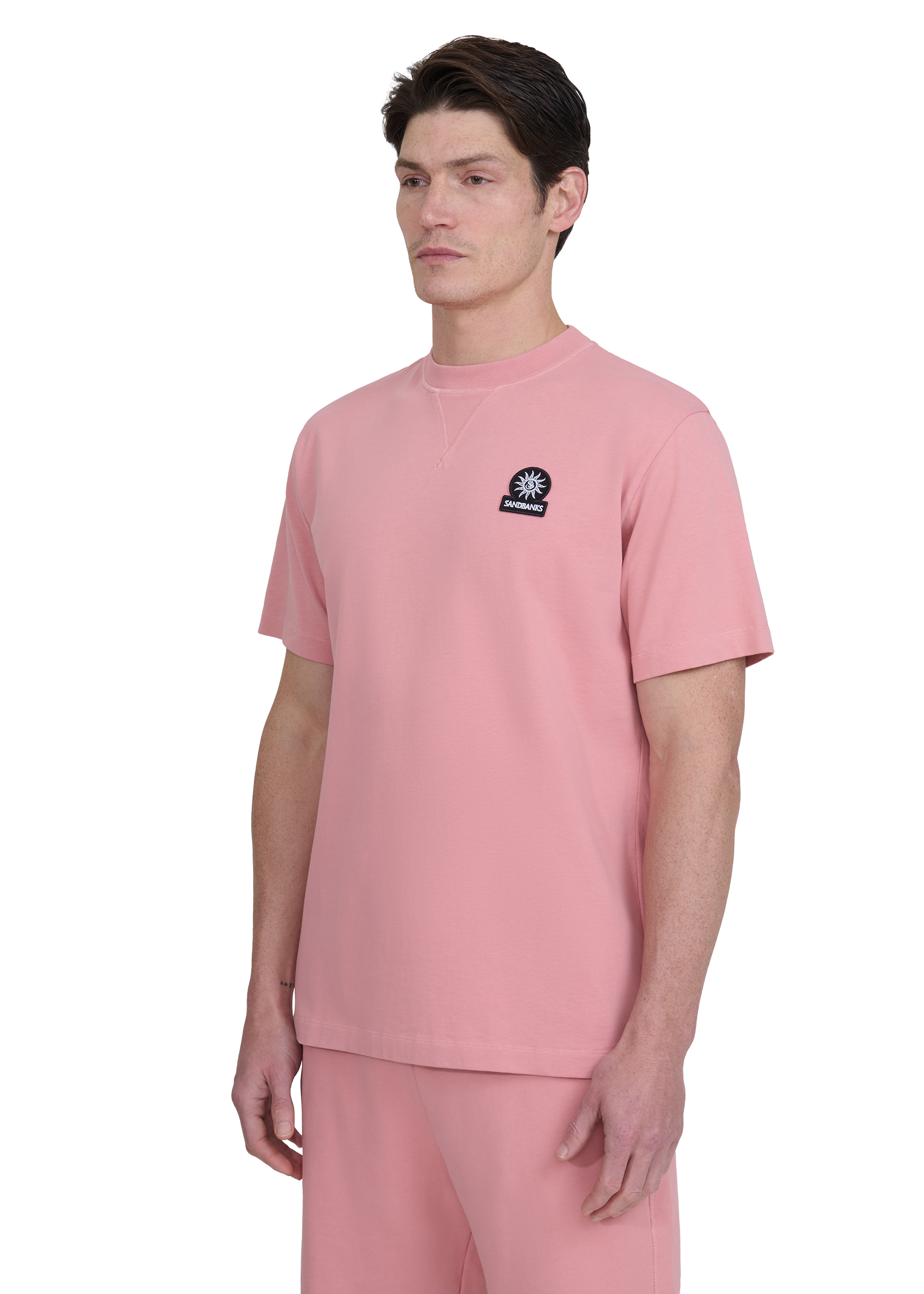 Sandbanks Double Jersey Collegiate T-Shirt - Dusty Pink