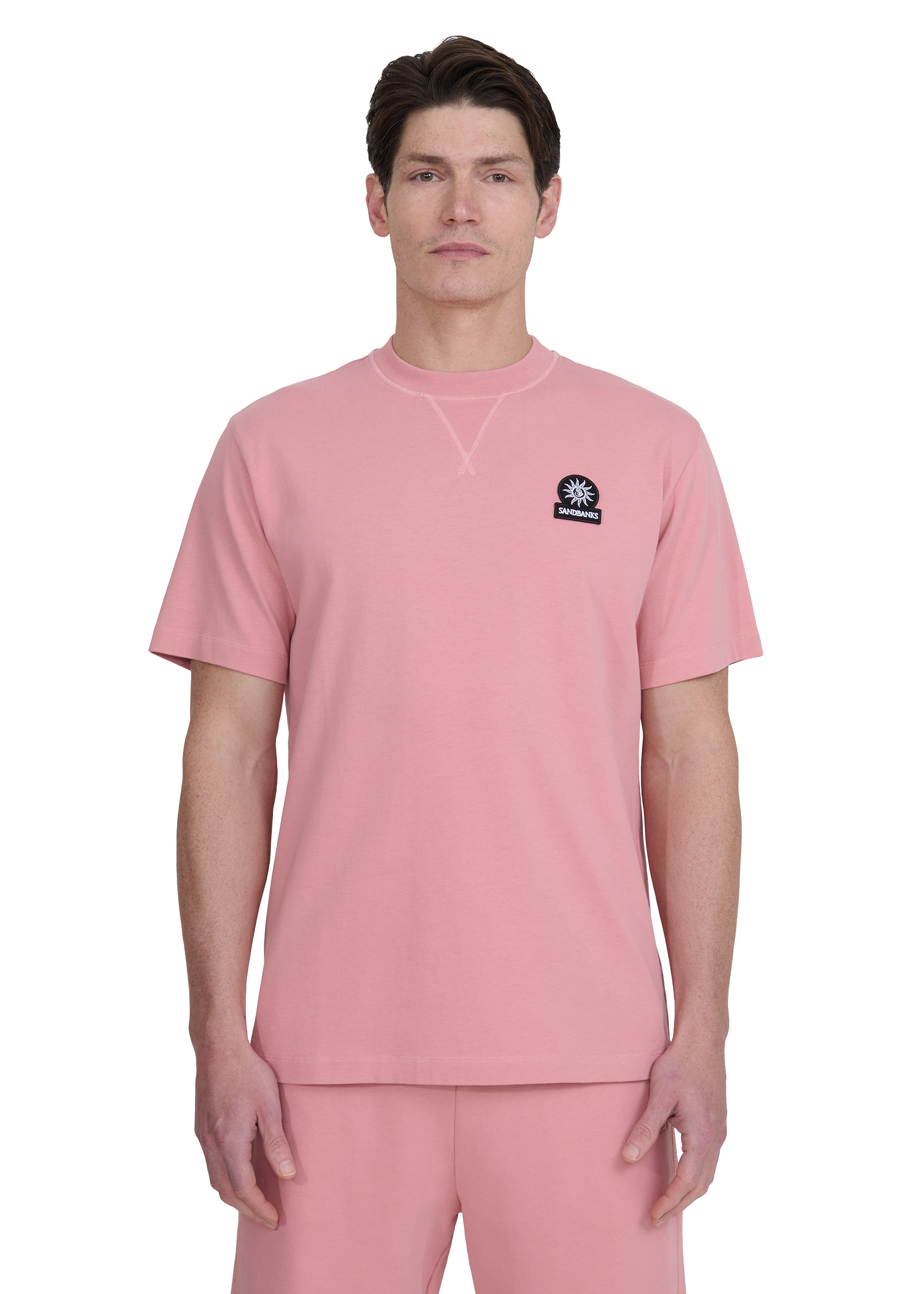 Sandbanks Double Jersey Collegiate T-Shirt - Dusty Pink