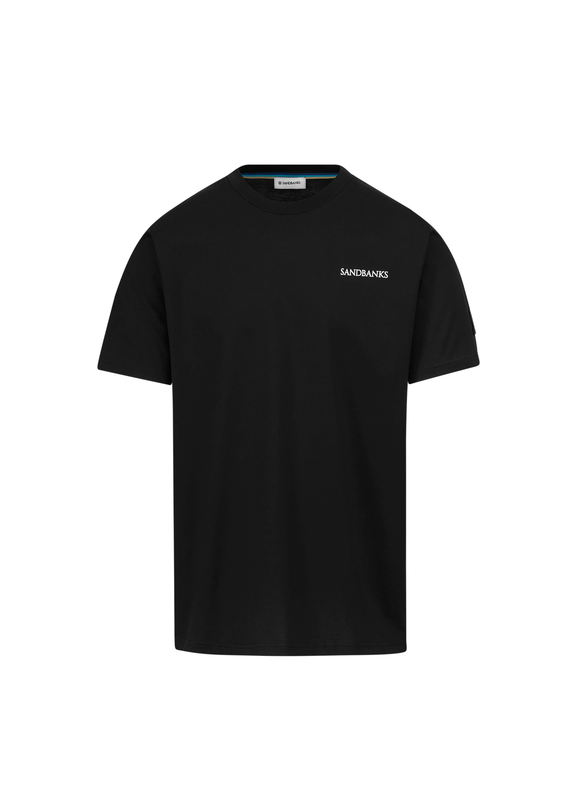 Sandbanks Side Stripe T-Shirt - Black