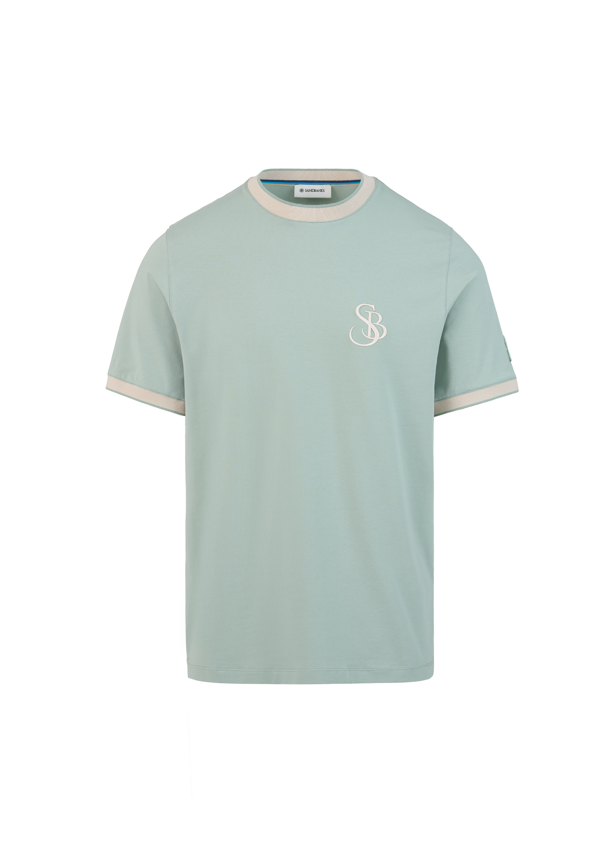 Sandbanks SB Ringer T-Shirt - Sage
