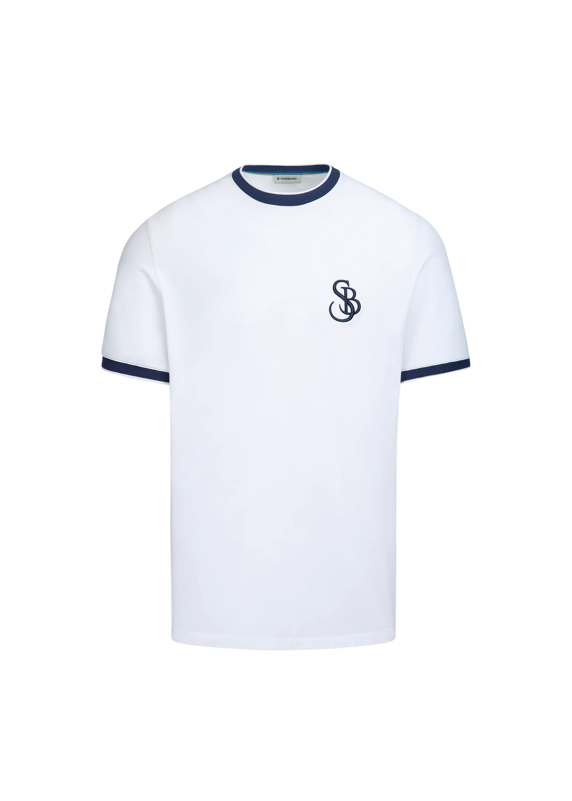 Sandbanks SB Ringer T-Shirt - White