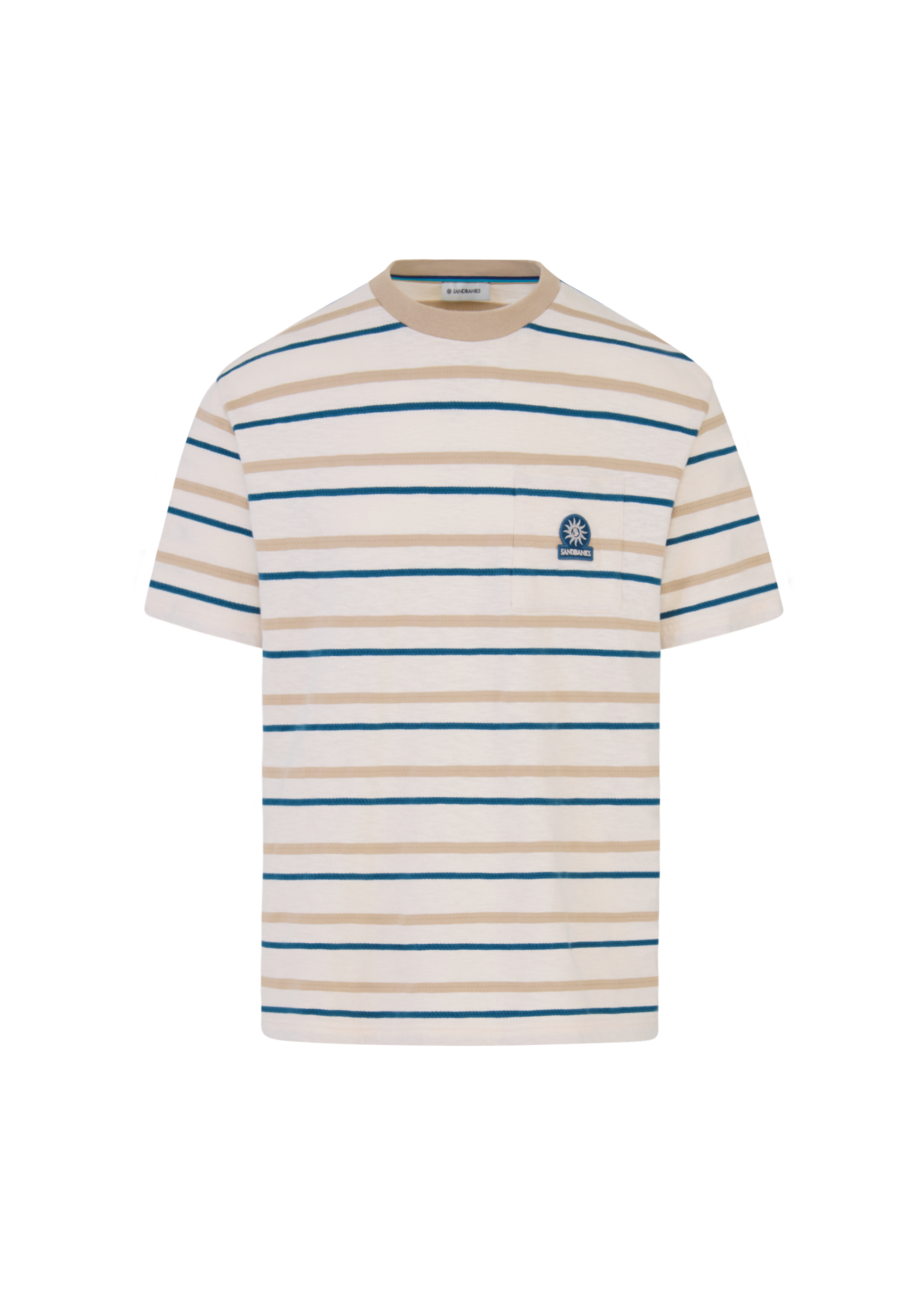 Striped Jacquard Pocket T-Shirt - Multi
