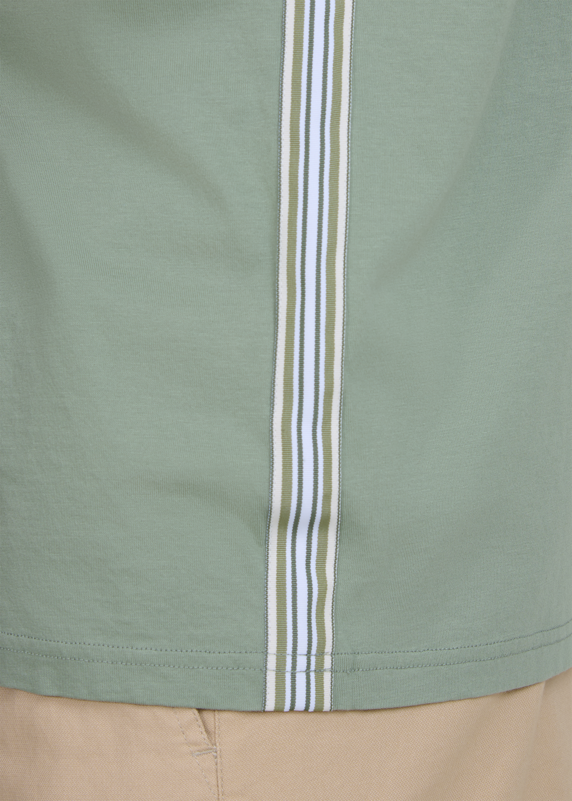 Sandbanks Side Stripe T-Shirt- Sage