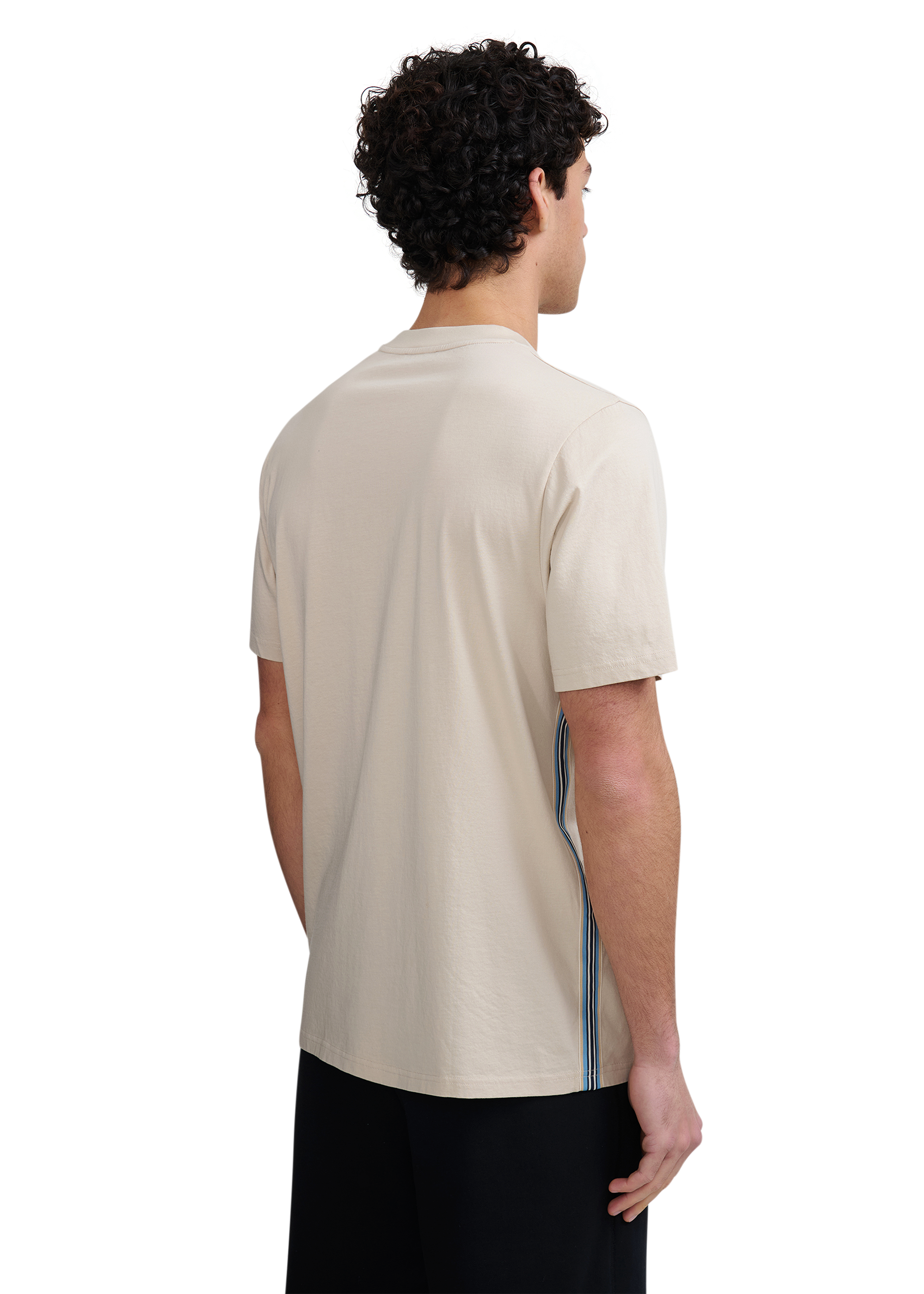 Sandbanks Side Stripe T-Shirt - Stone