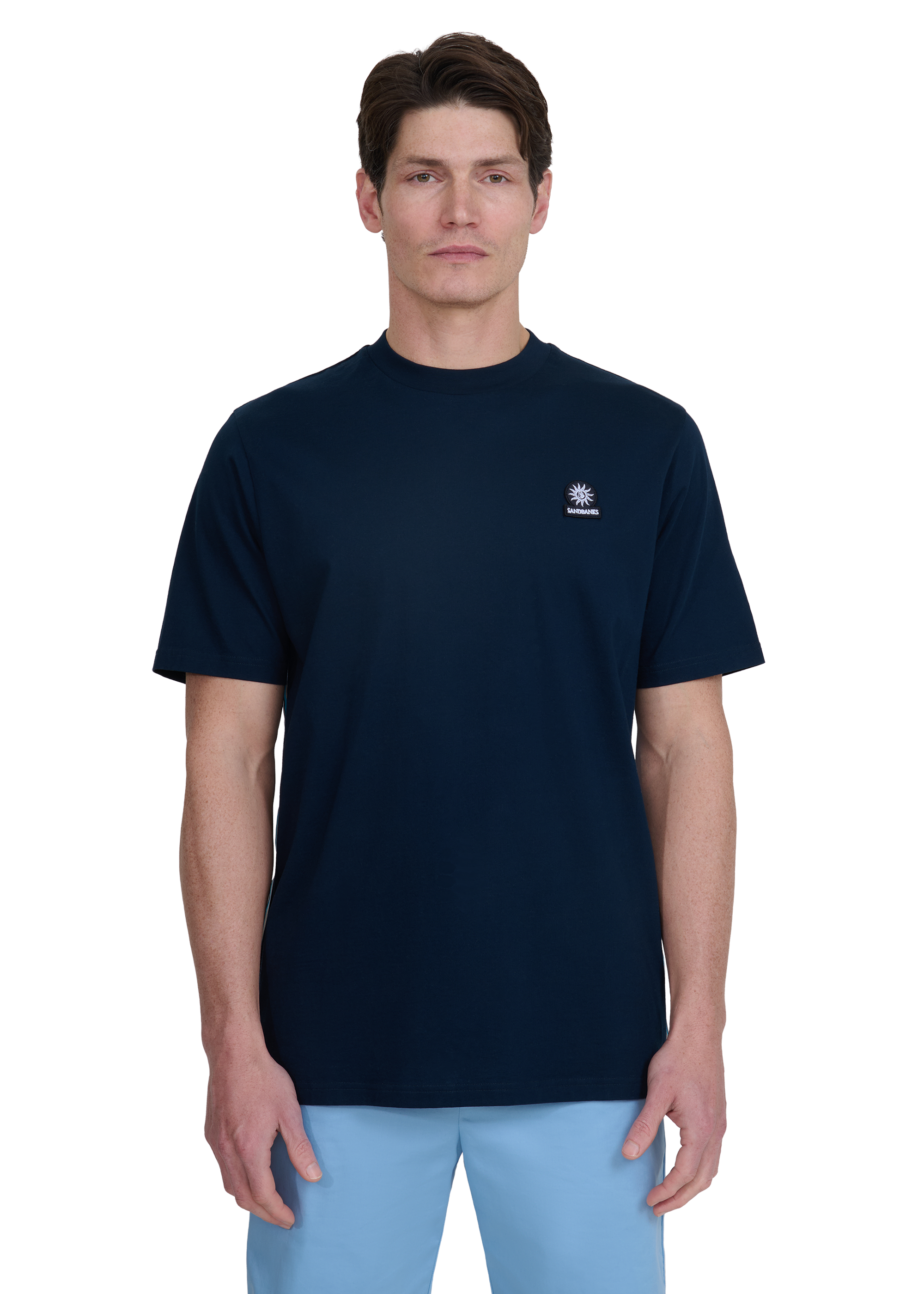 Sandbanks Side Stripe T-Shirt - Navy