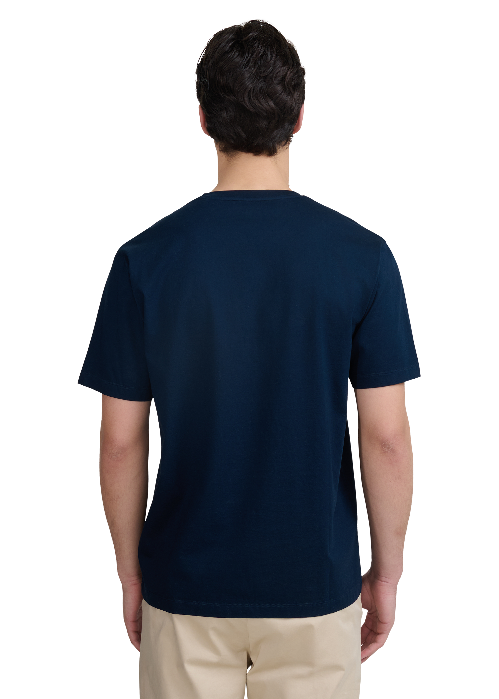 Sandbanks V-Neck Badge Logo T-Shirt - Navy