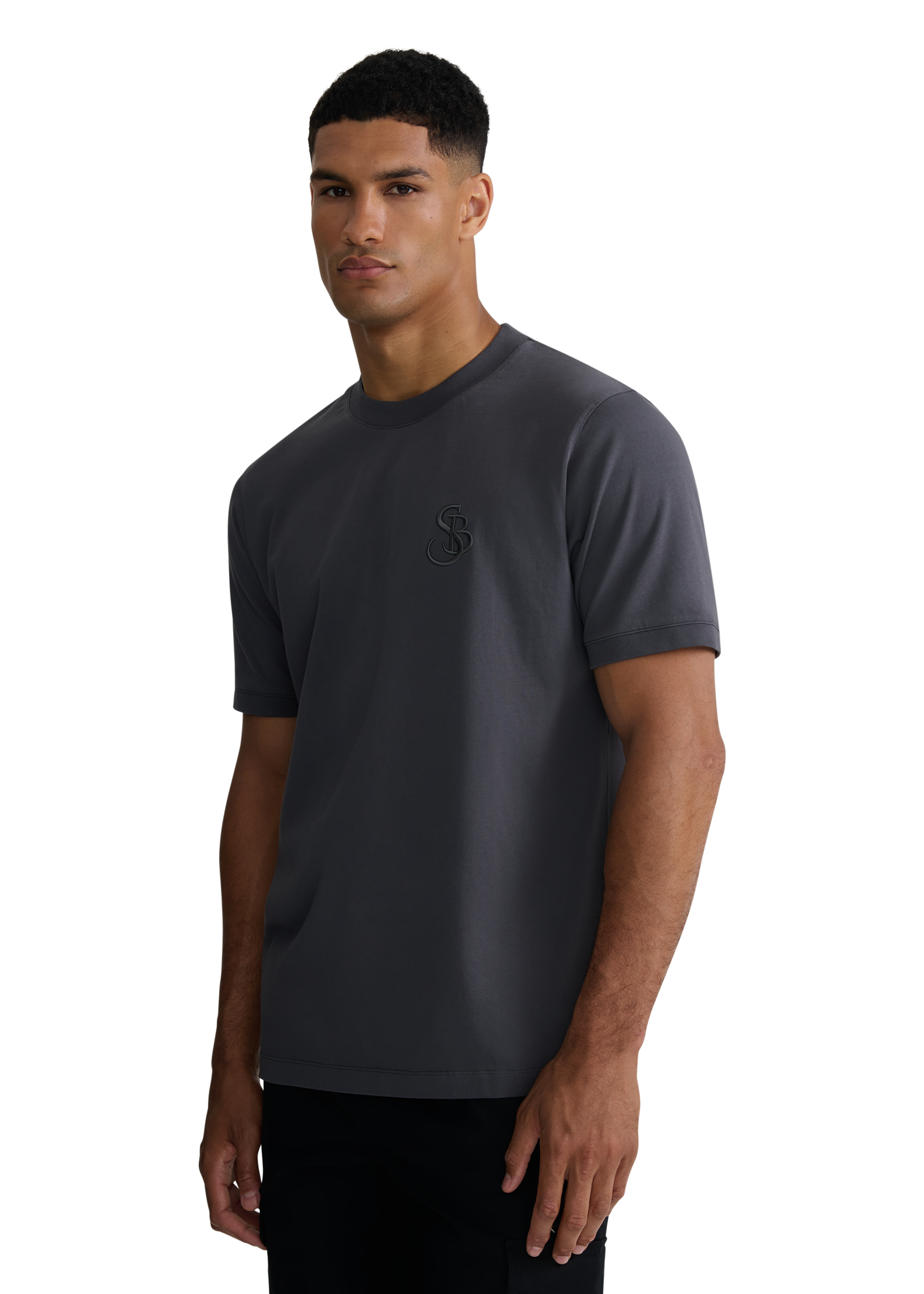SB Logo Cotton T-Shirt - Anthracite
