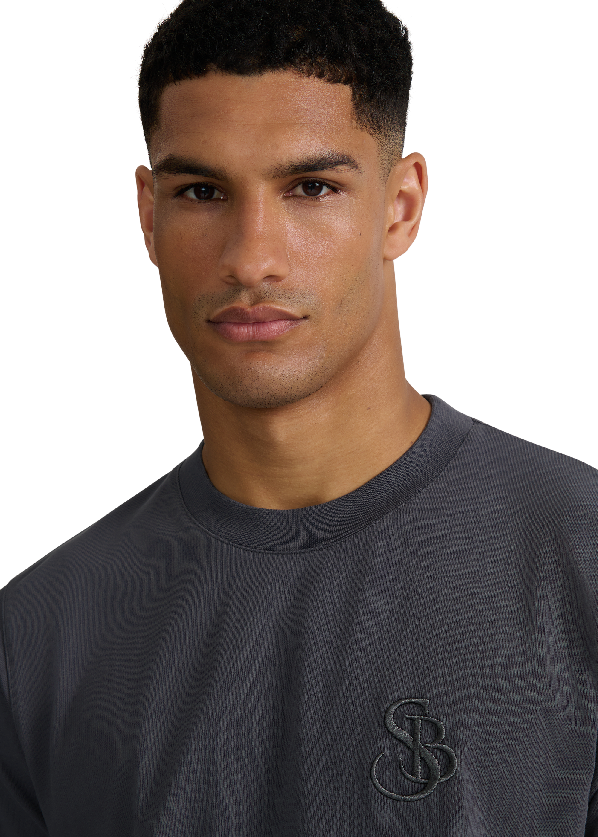 SB Logo Cotton T-Shirt - Anthracite