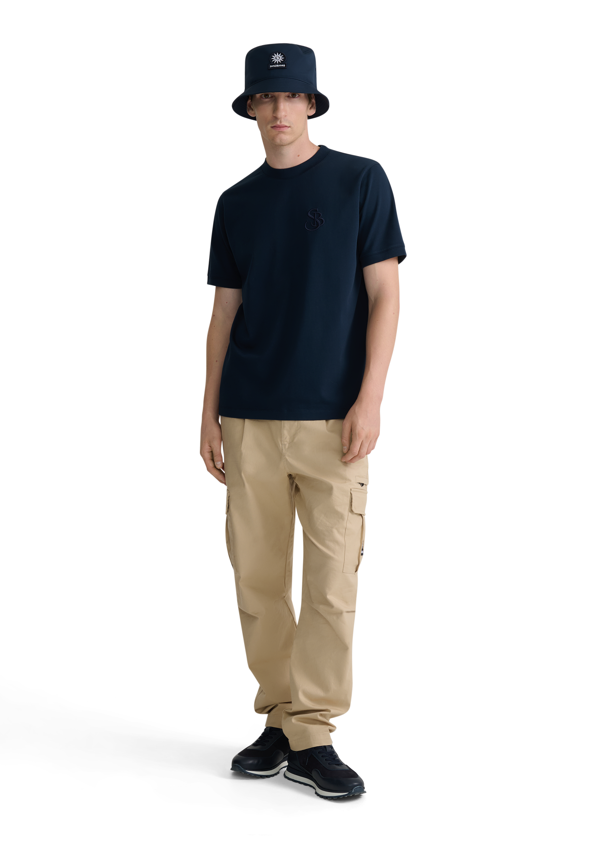 SB Logo Cotton T-Shirt - Navy