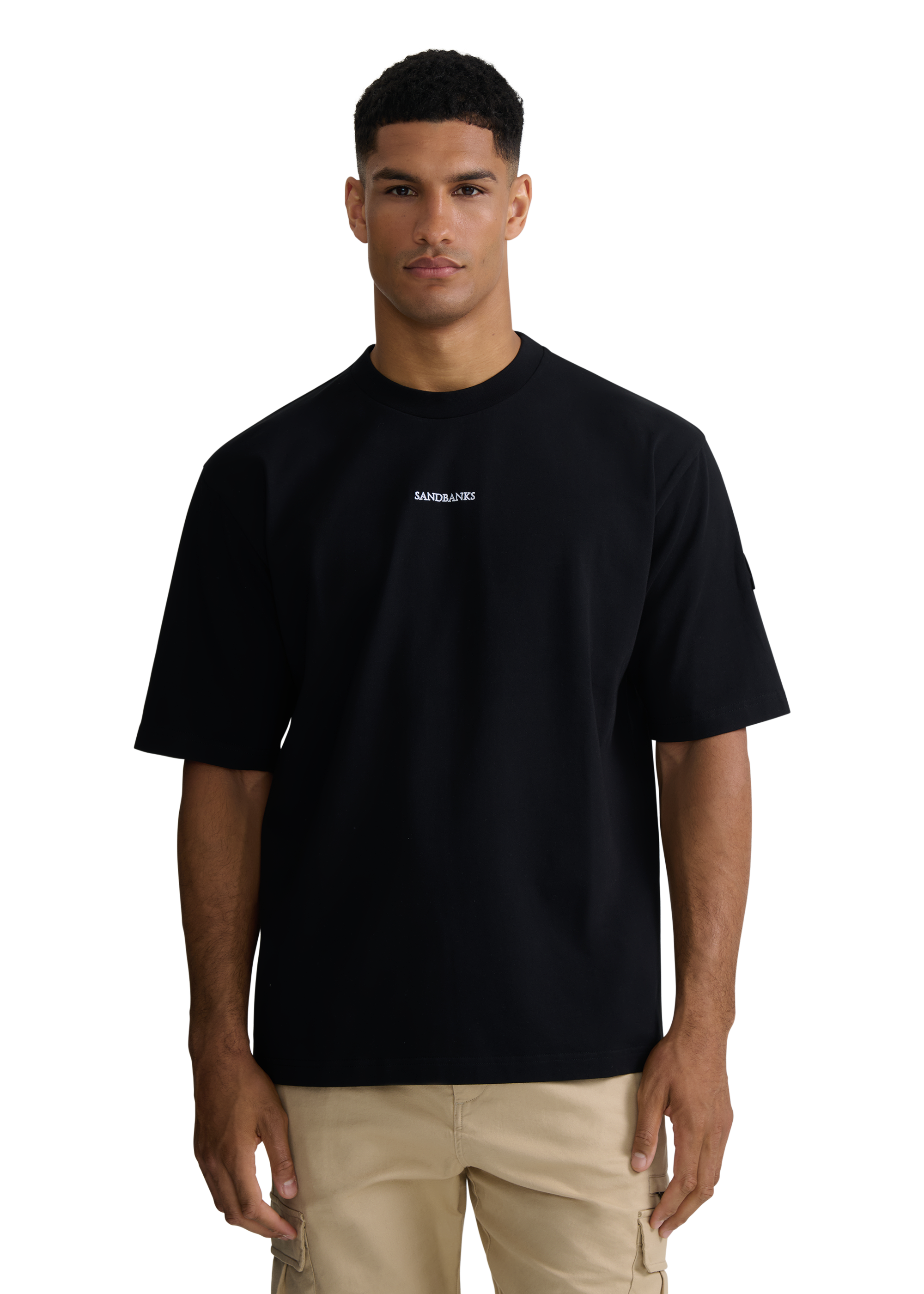 Sandbanks Boxy Fit T-Shirt - Black