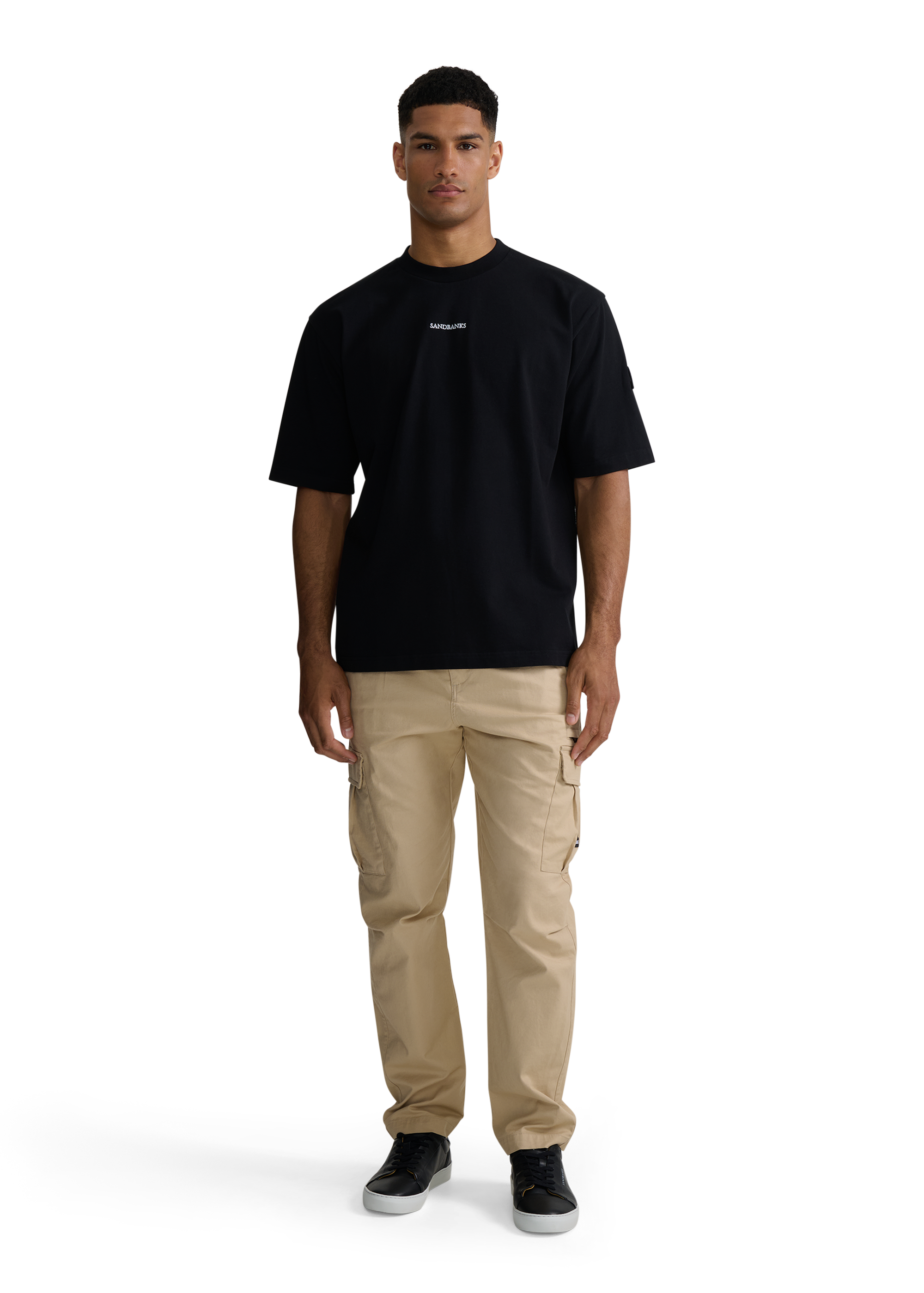 Sandbanks Boxy Fit T-Shirt - Black