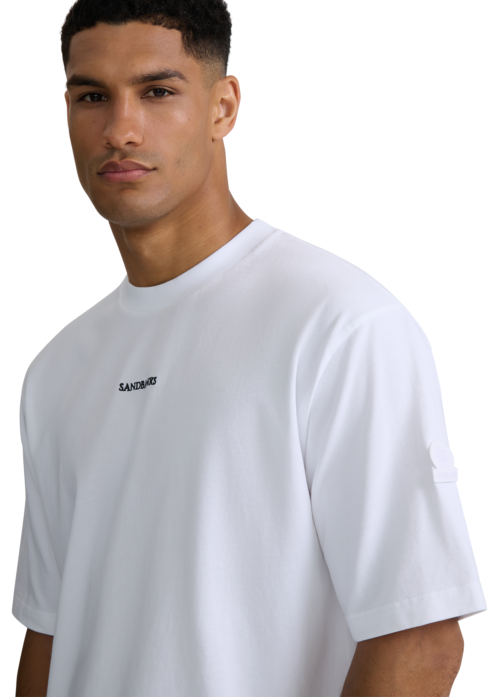 Sandbanks Boxy Fit T-Shirt - White