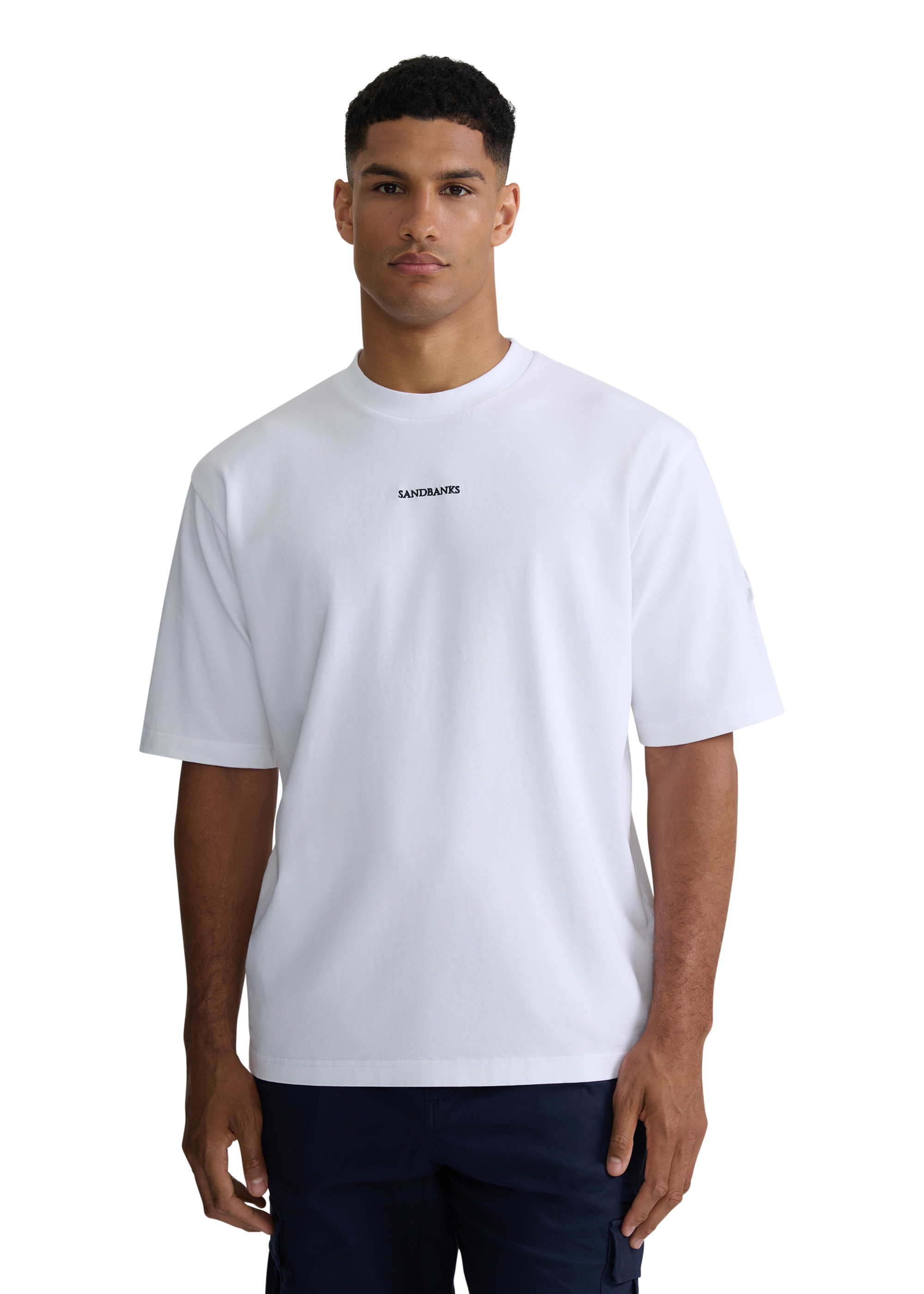 Sandbanks Boxy Fit T-Shirt - White
