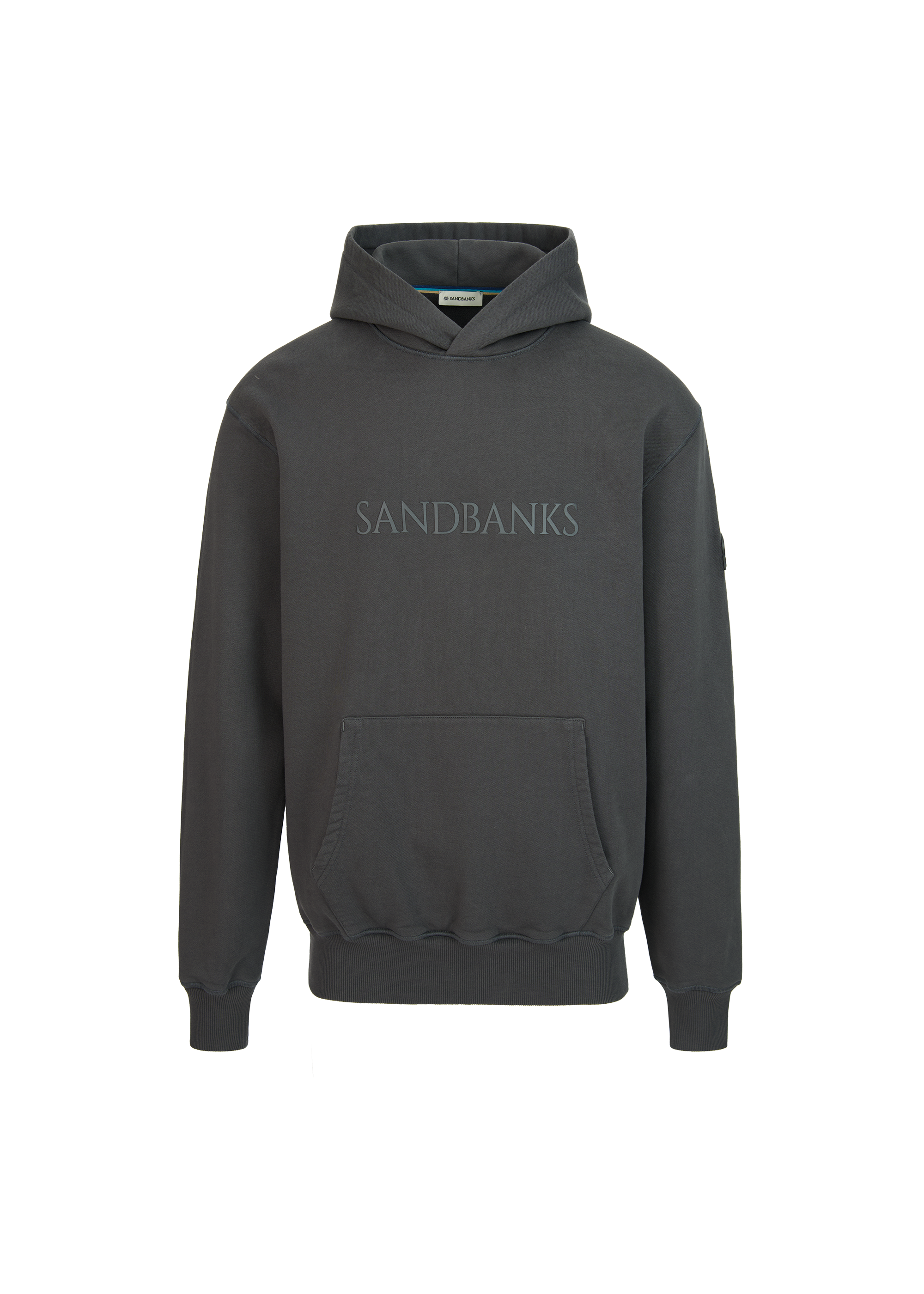 Sandbanks 3D Silicone Logo Hoodie - Anthracite