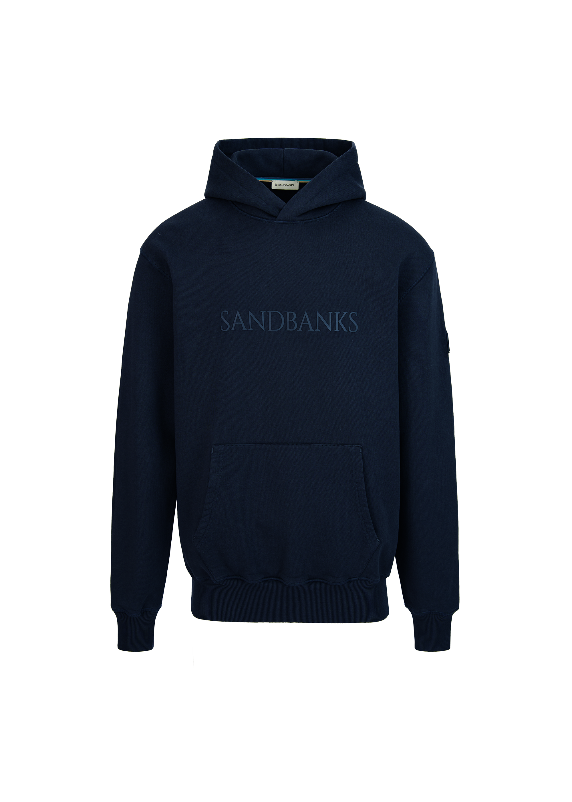 Sandbanks 3D Silicone Logo Hoodie - Navy