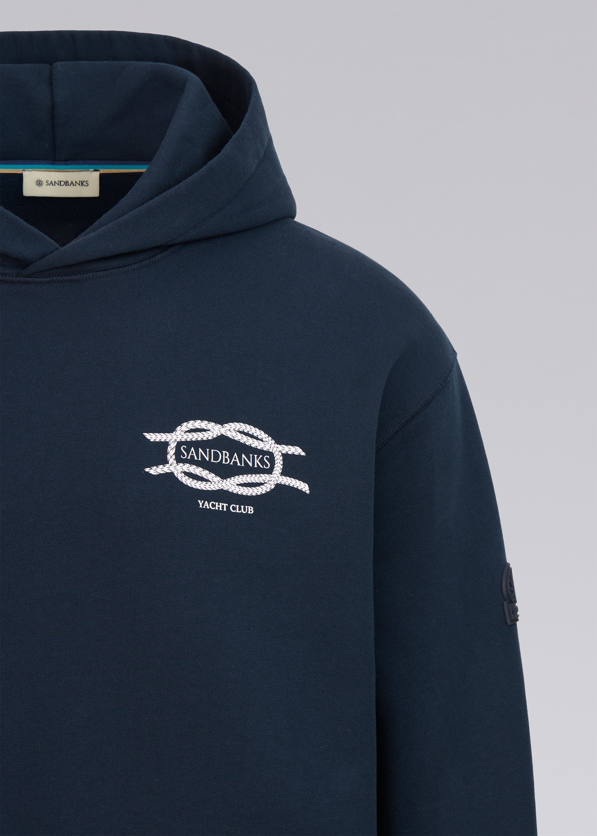 Blue Sandbanks hoodie Yacht Club Logo