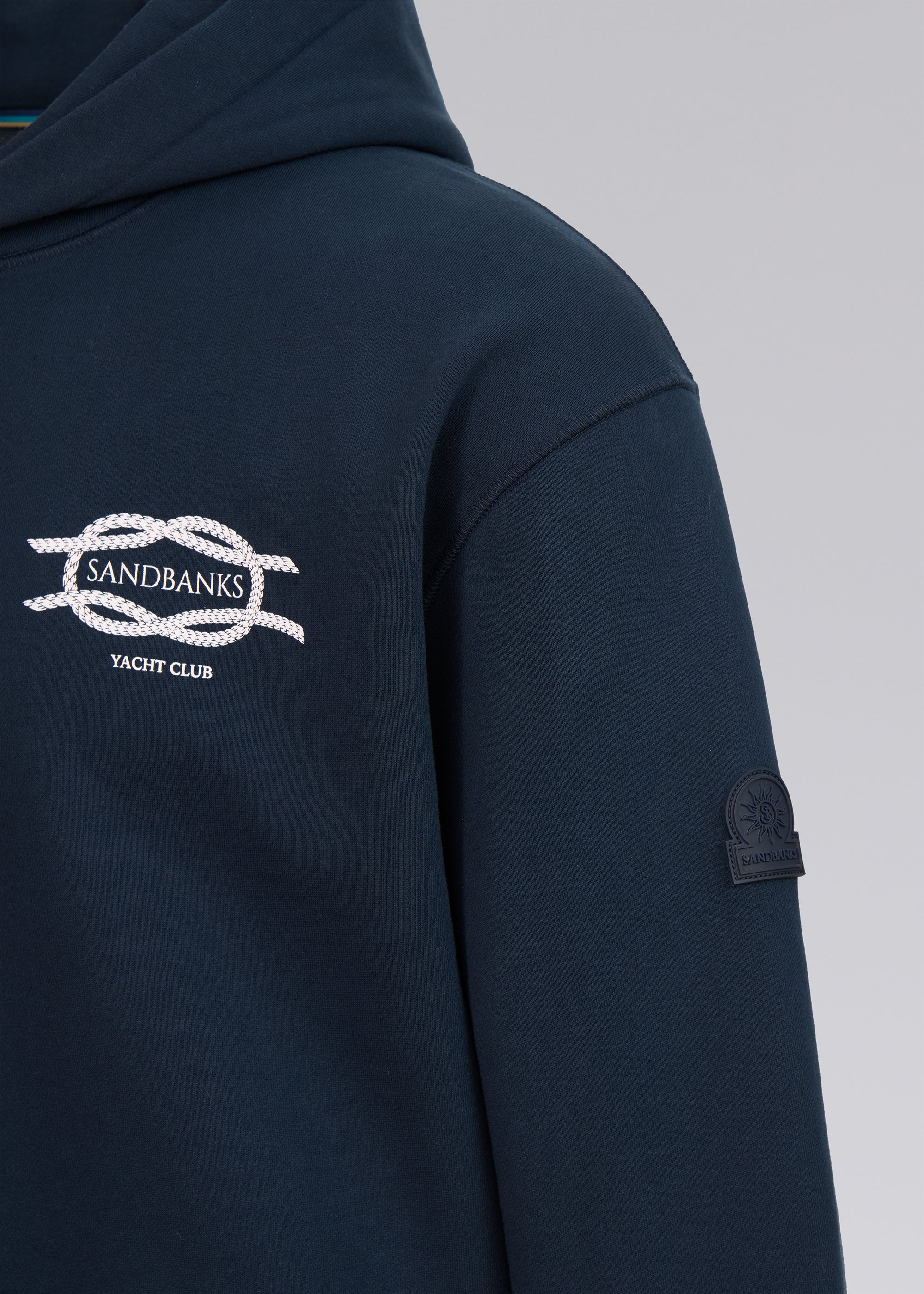 Blue Sandbanks hoodie Yacht Club Logo