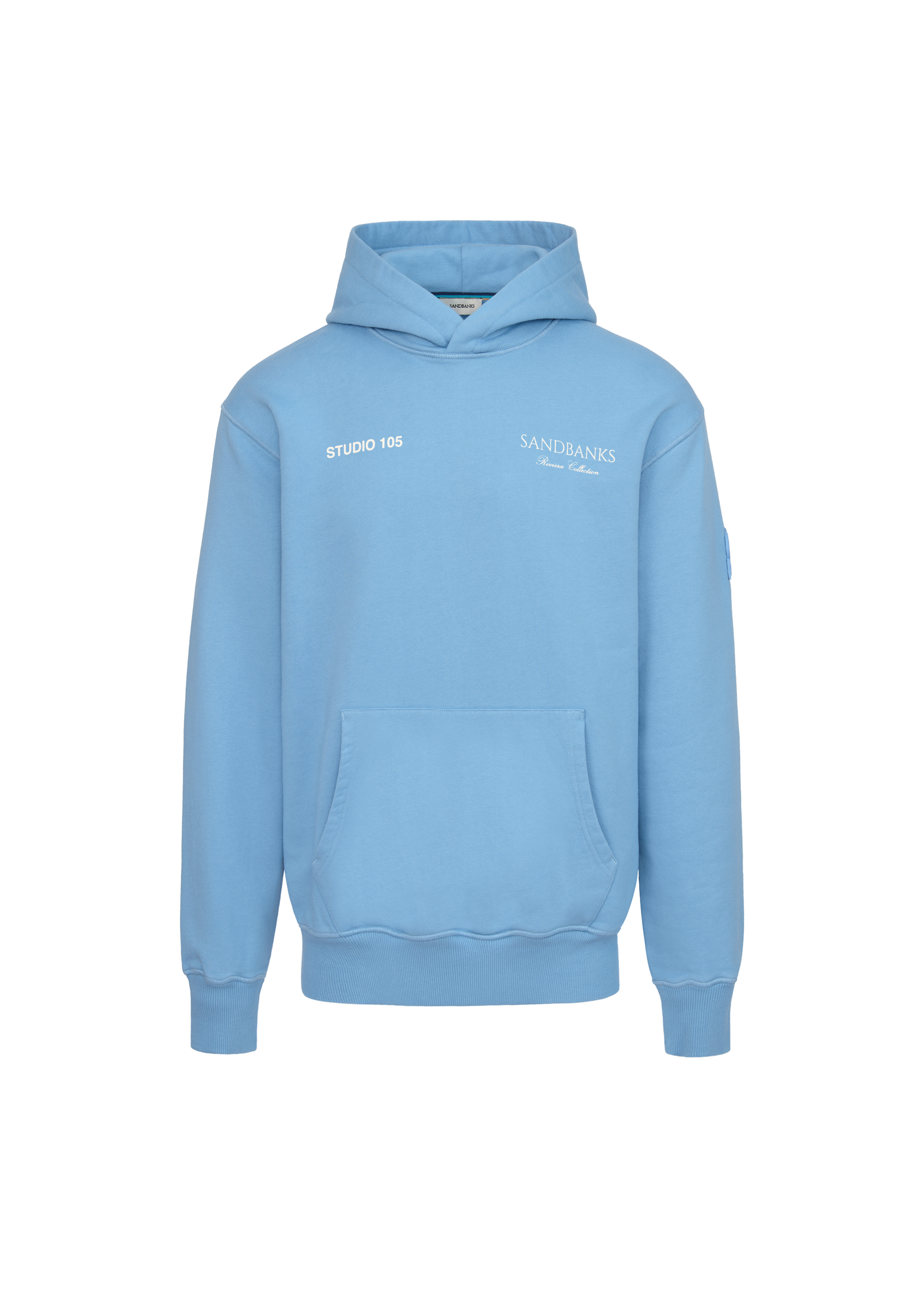 Sandbanks Riviera Collection Hoodie - Dusty Blue