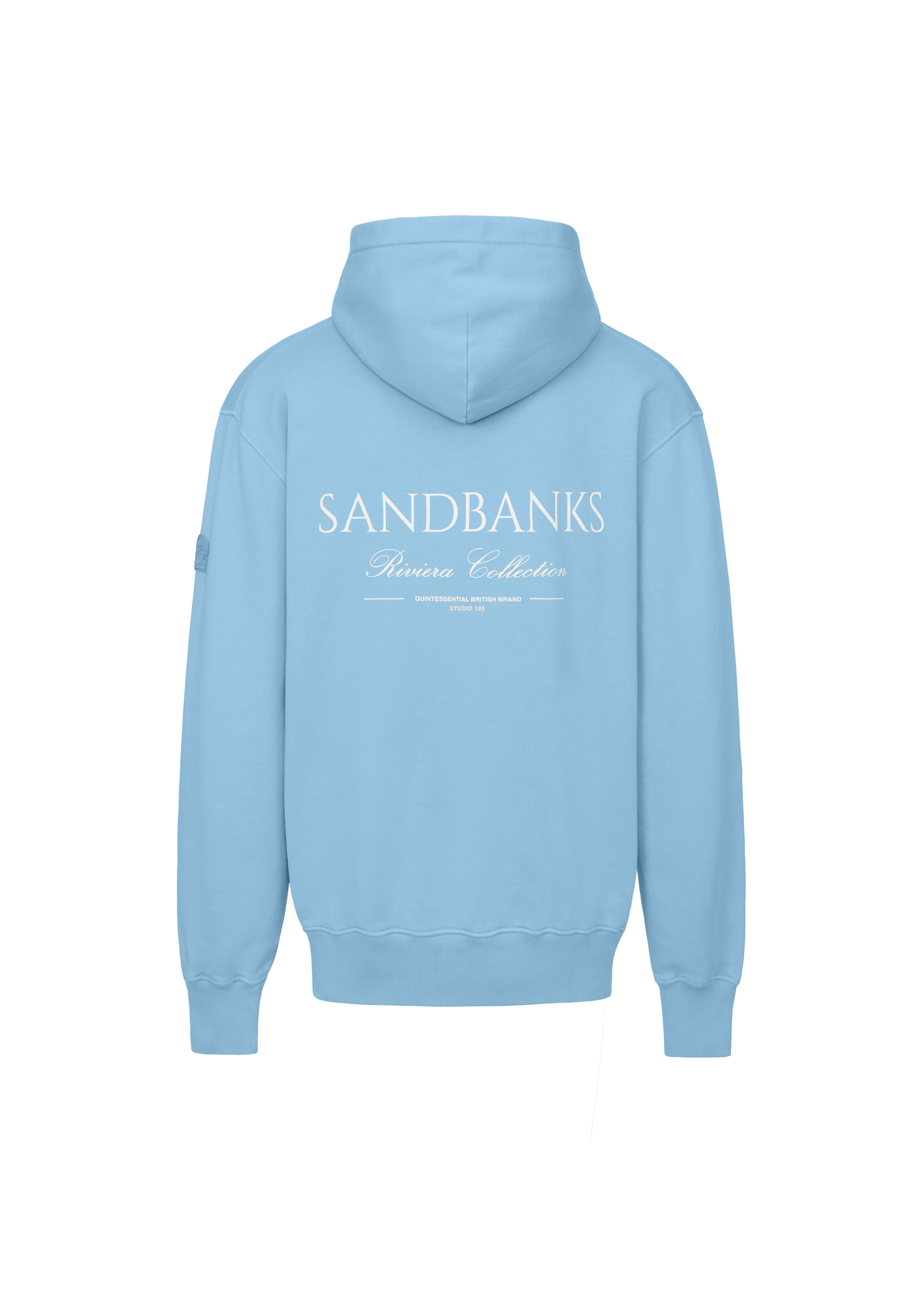Sandbanks Riviera Collection Hoodie - Dusty Blue - Sandbanks