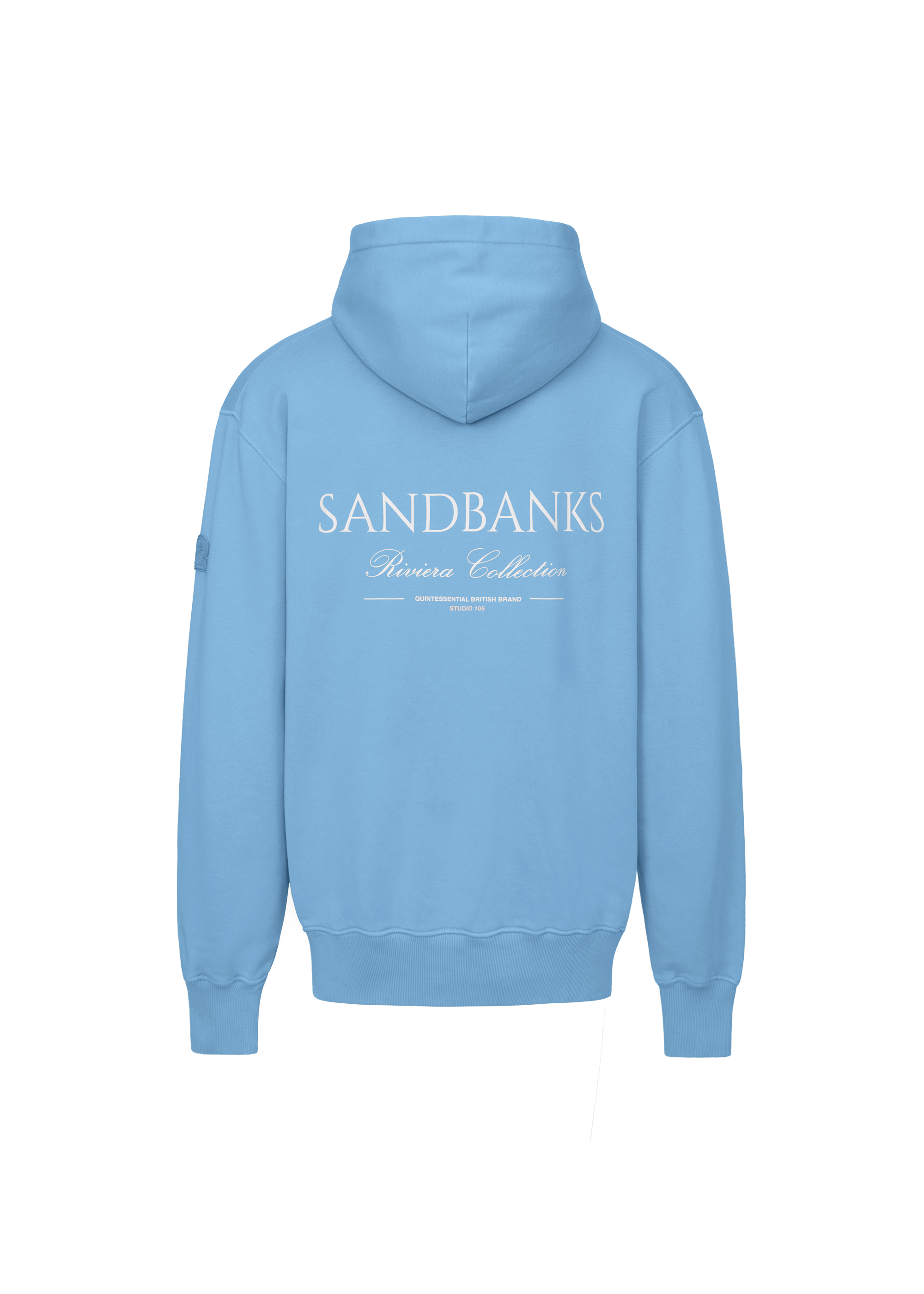 Sandbanks Riviera Collection Hoodie - Dusty Blue